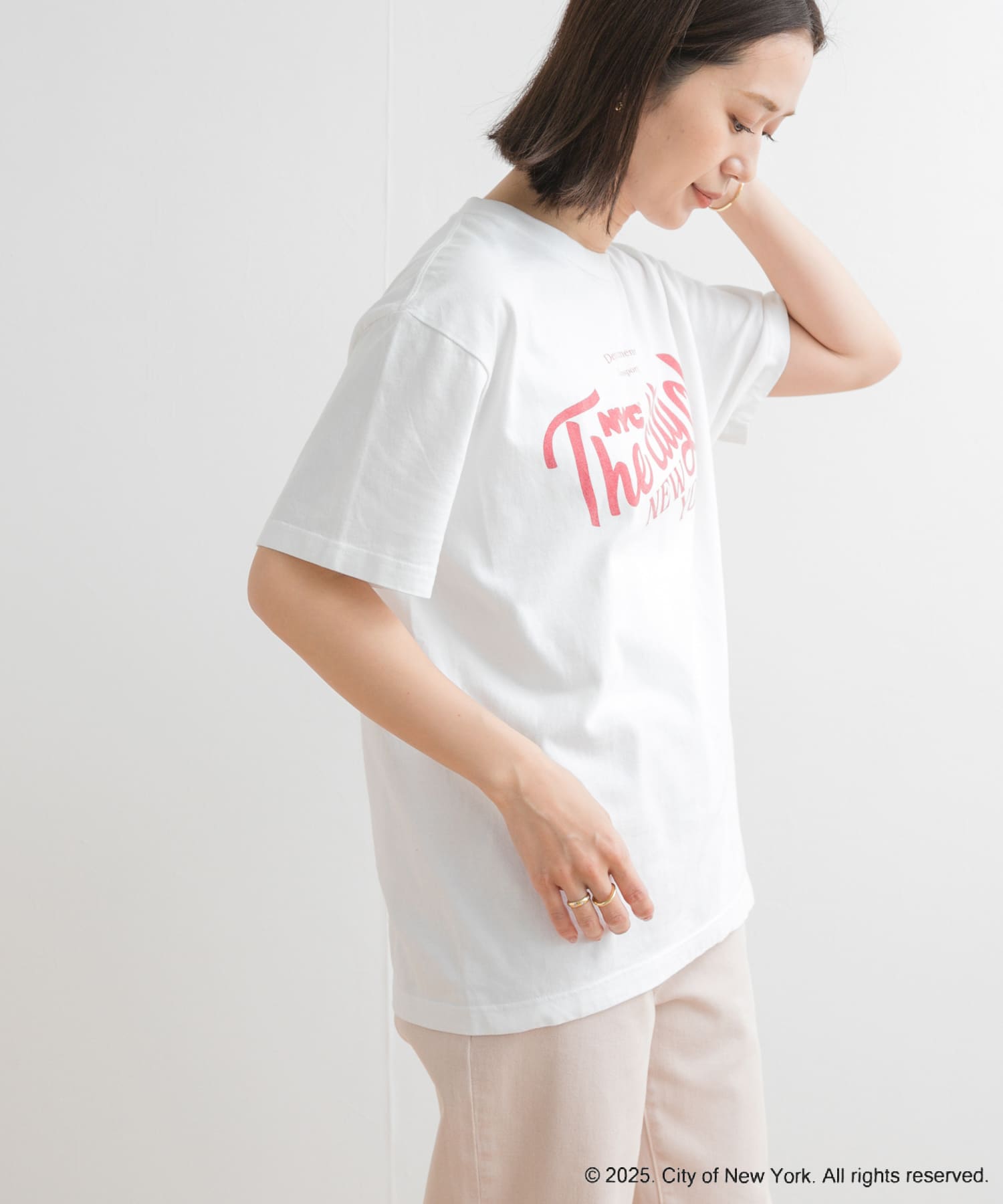 GOOD ROCK SPEED　NYC Tshirt2 A White M