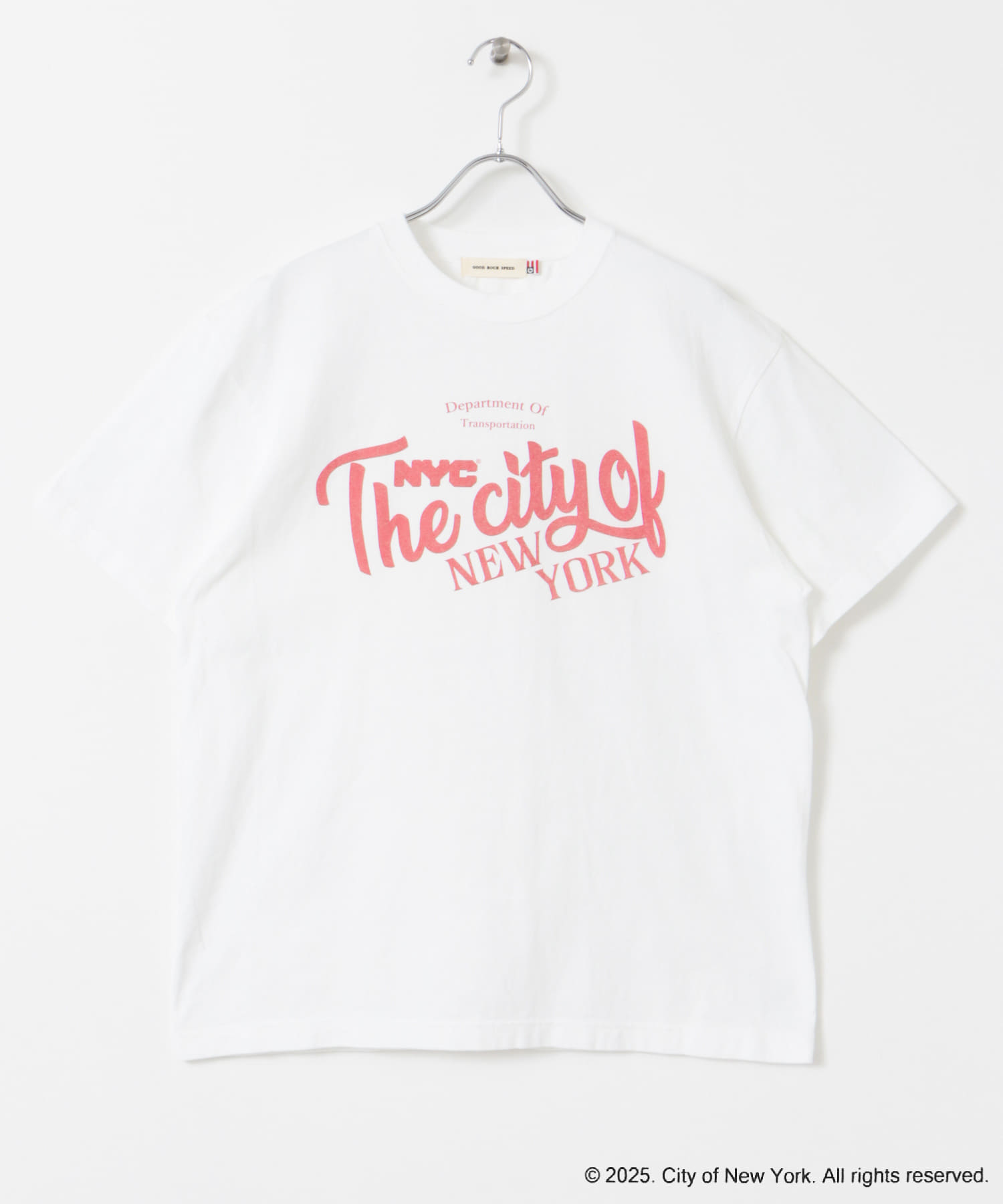 GOOD ROCK SPEED　NYC Tshirt2 A White M