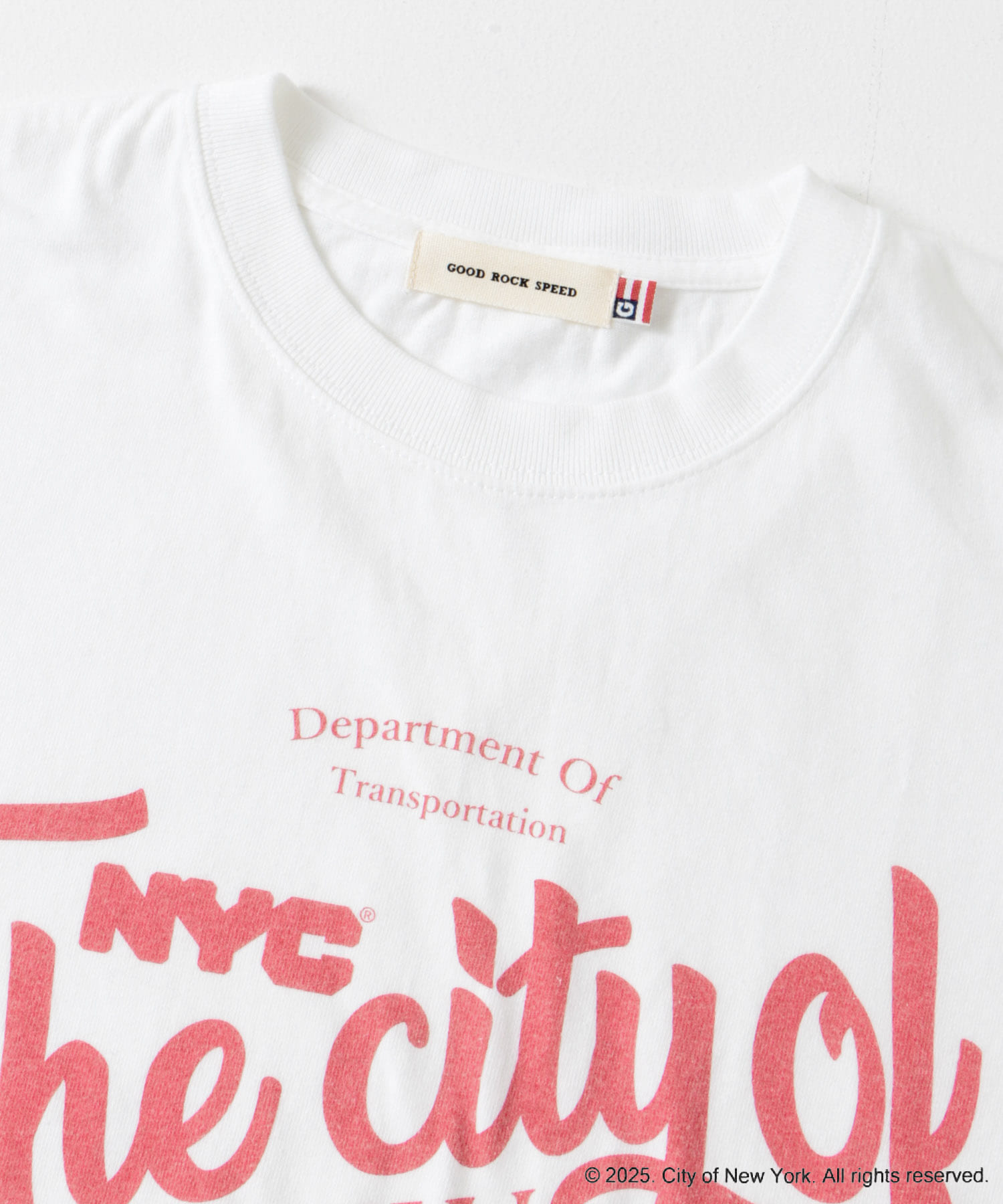 GOOD ROCK SPEED　NYC Tshirt2 A White M