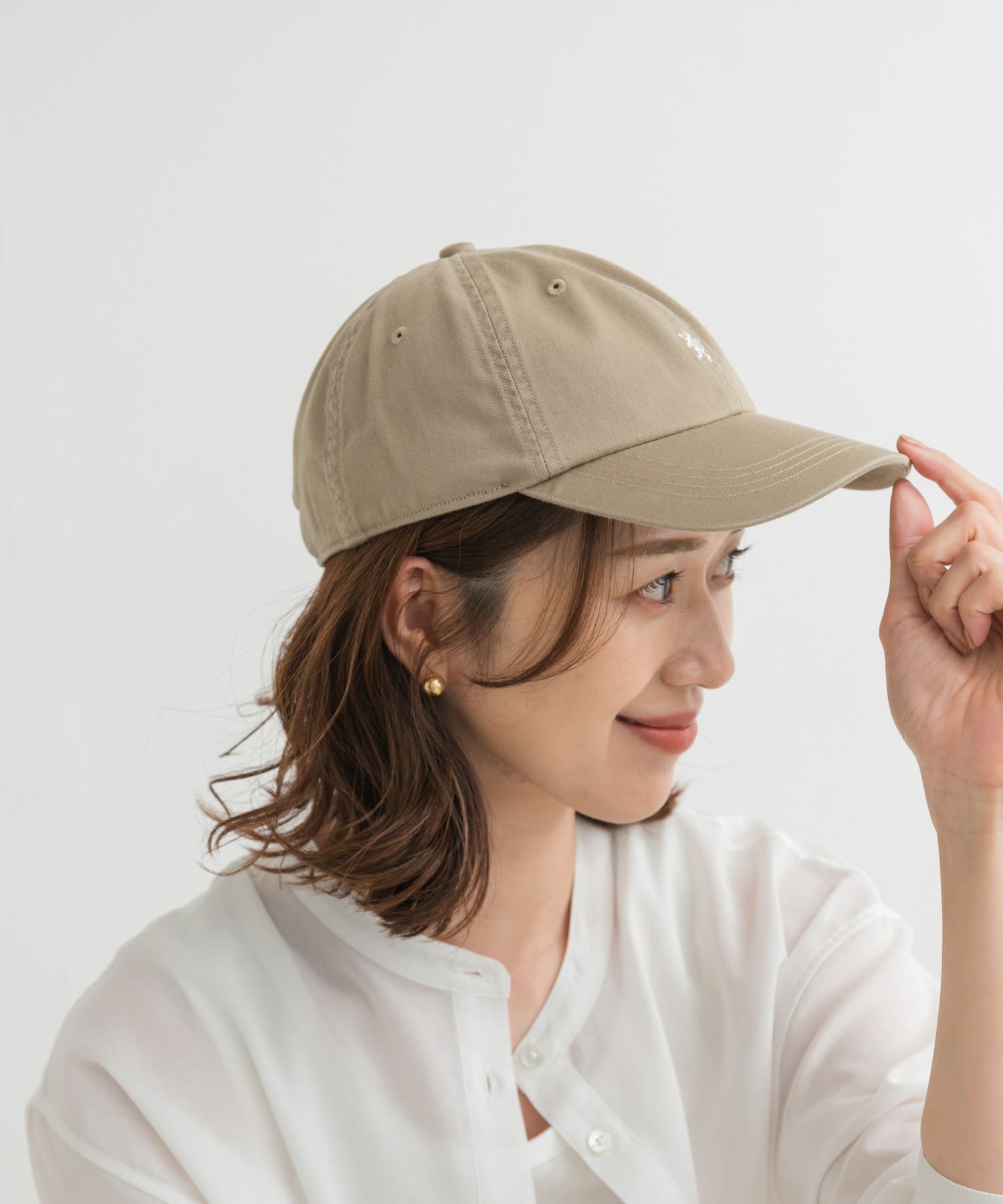 GYMPHLEX　6PANEL CAP PALE KHAKI FREE