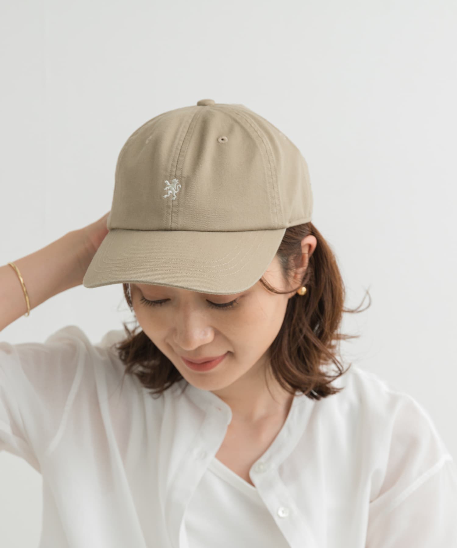GYMPHLEX　6PANEL CAP PALE KHAKI FREE