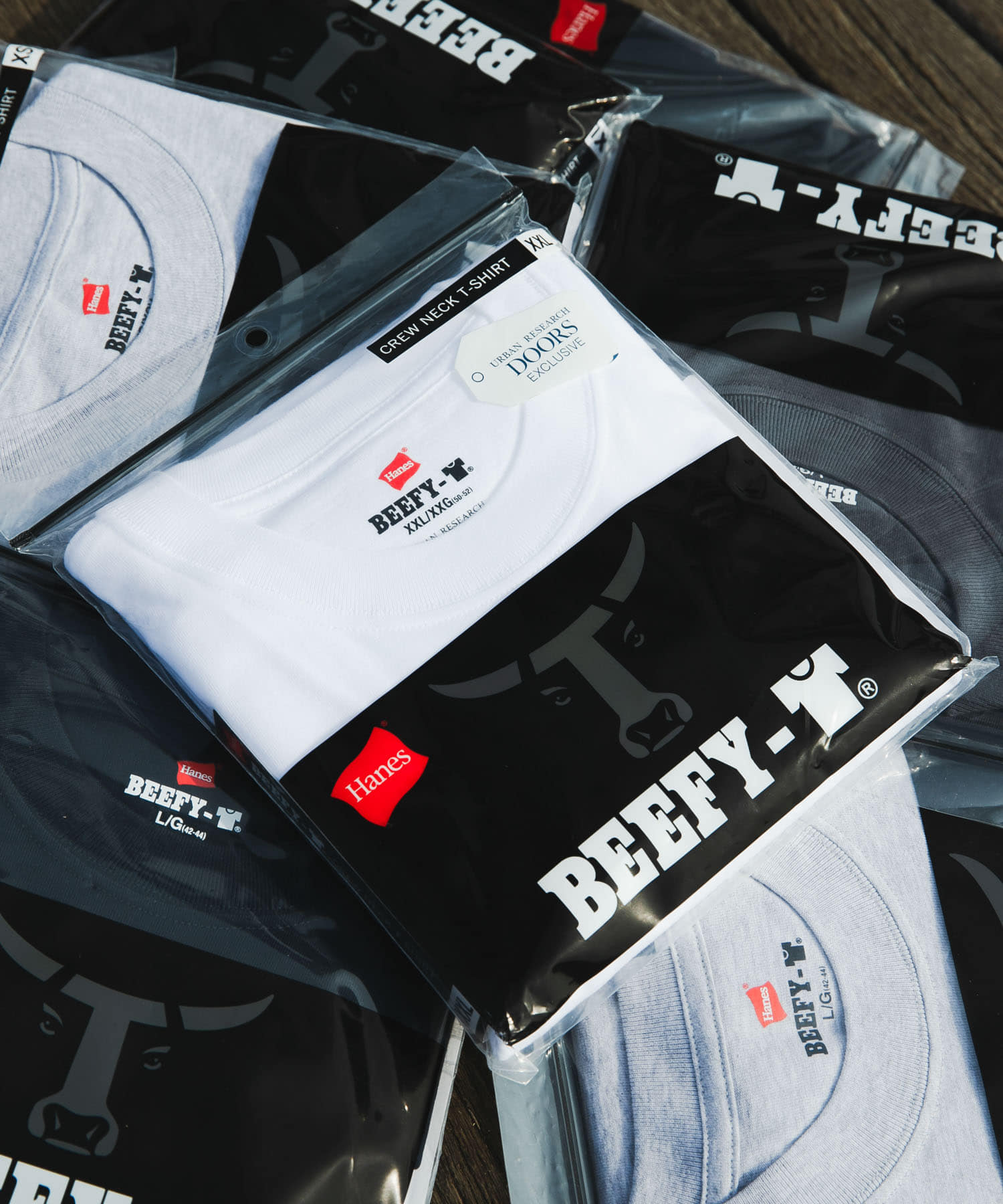 『別注』Hanes×DOORS　BEEFY-T DOORS FIT Short-Sleeve ホワイト XS