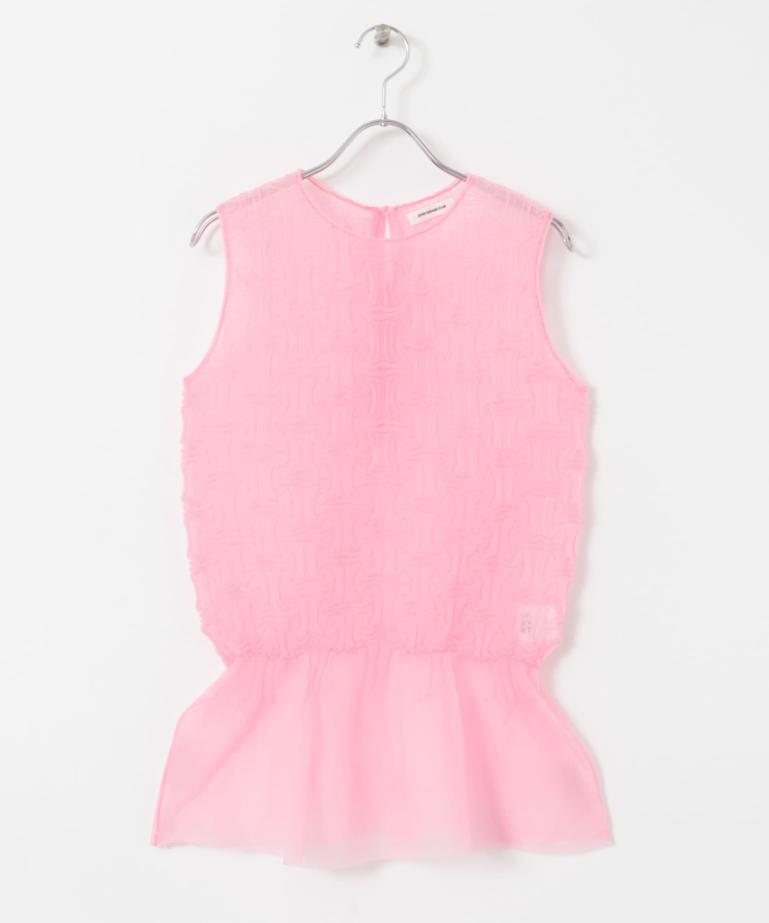 OPEN SESAME CLUB　sheerlattice tops PINK one