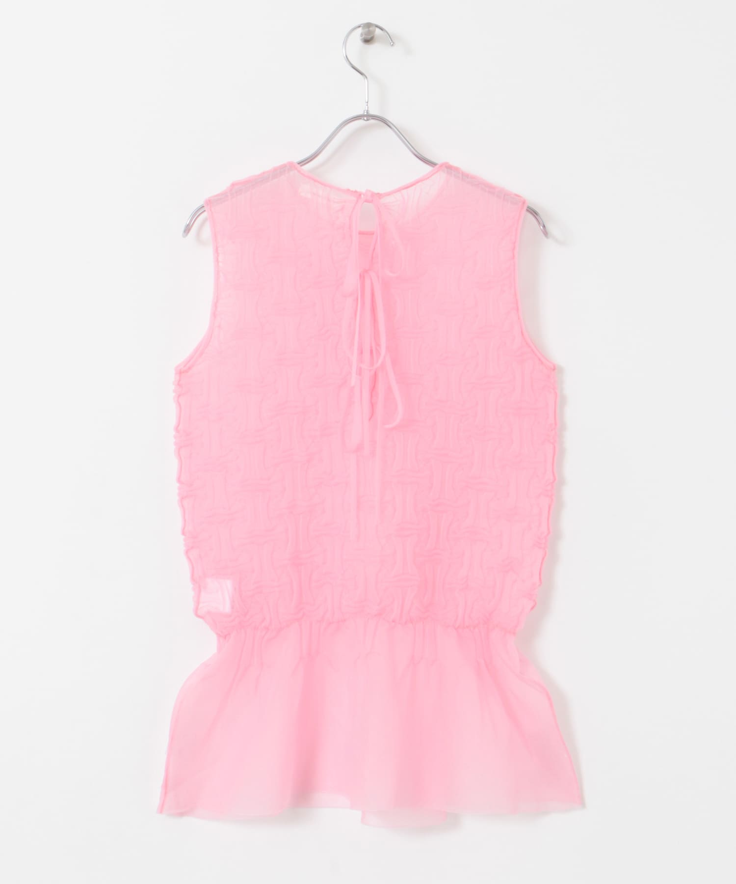 OPEN SESAME CLUB　sheerlattice tops PINK one