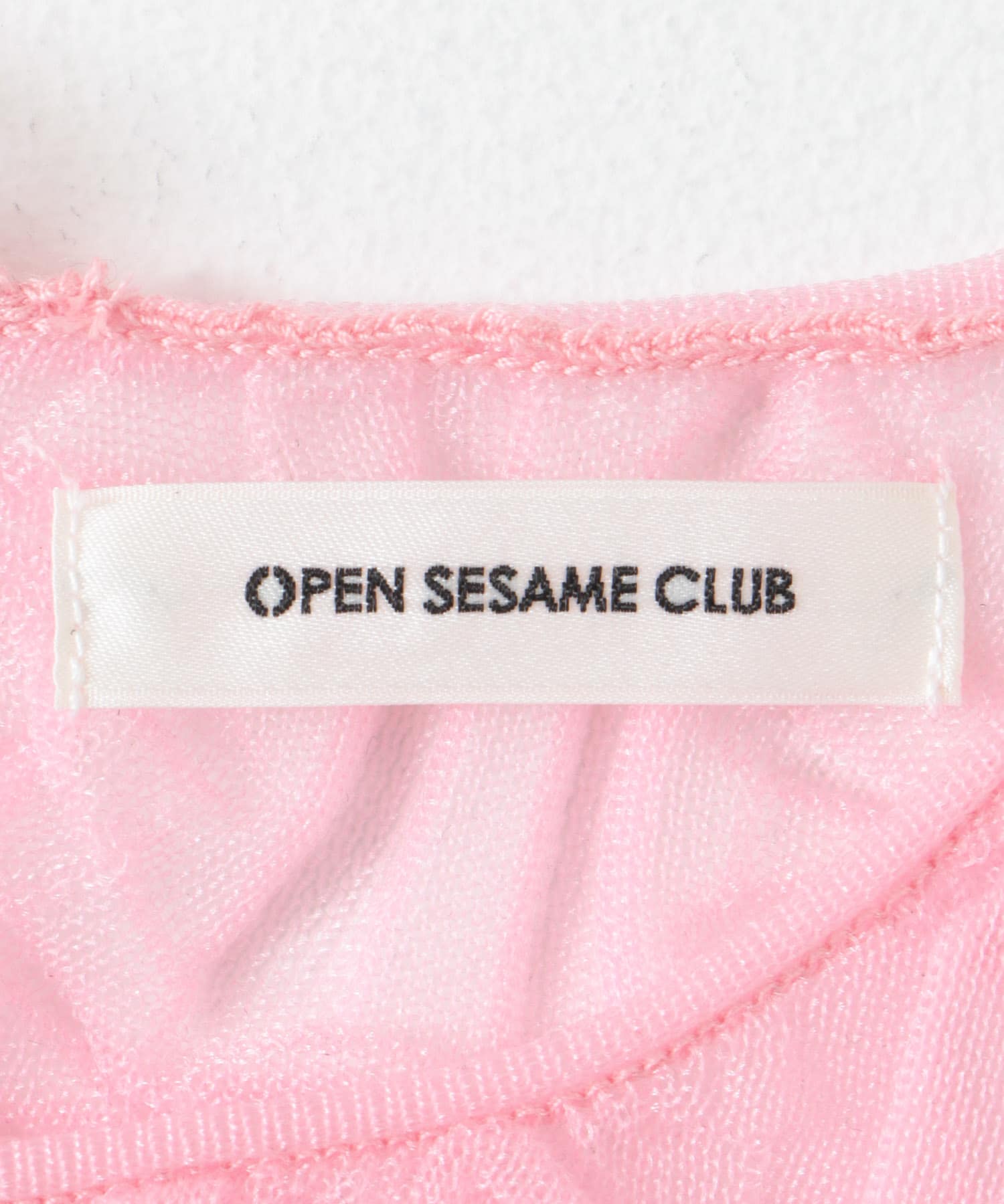 OPEN SESAME CLUB　sheerlattice tops PINK one