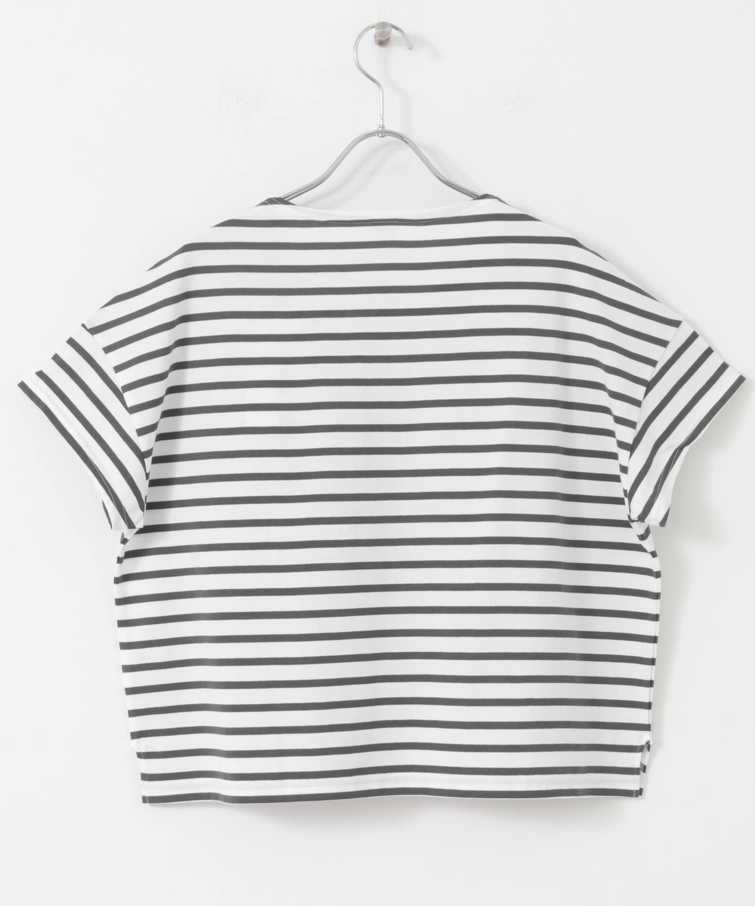 ORCIVAL　BOAT NECK SHORT-SLEEVE PULLOVER WH F.GREY 1