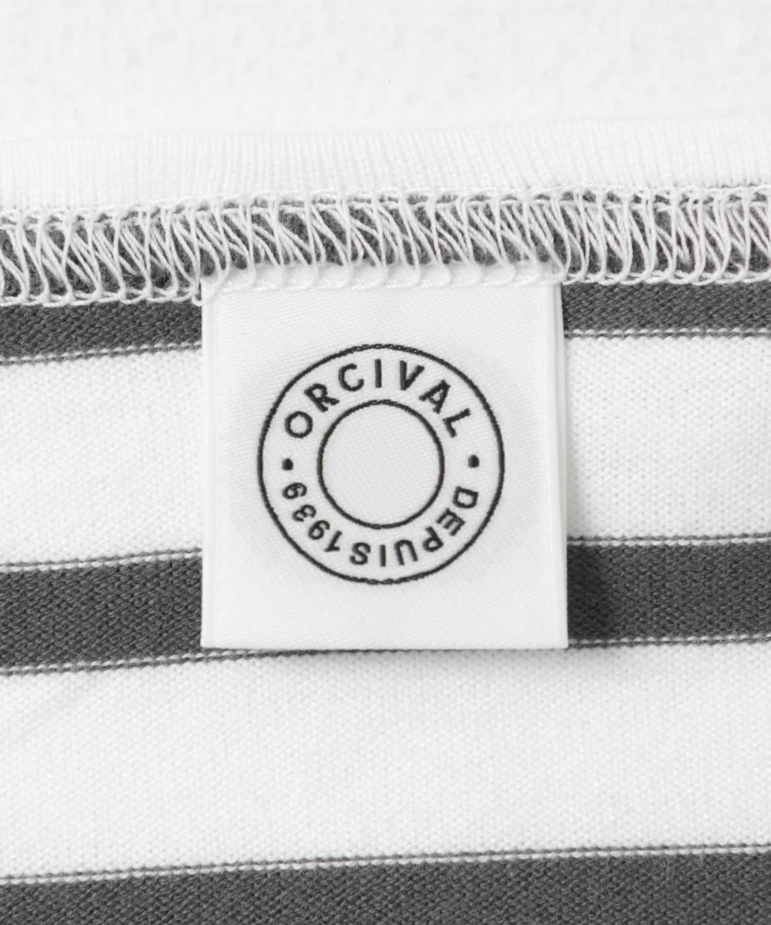 ORCIVAL　BOAT NECK SHORT-SLEEVE PULLOVER WH F.GREY 1