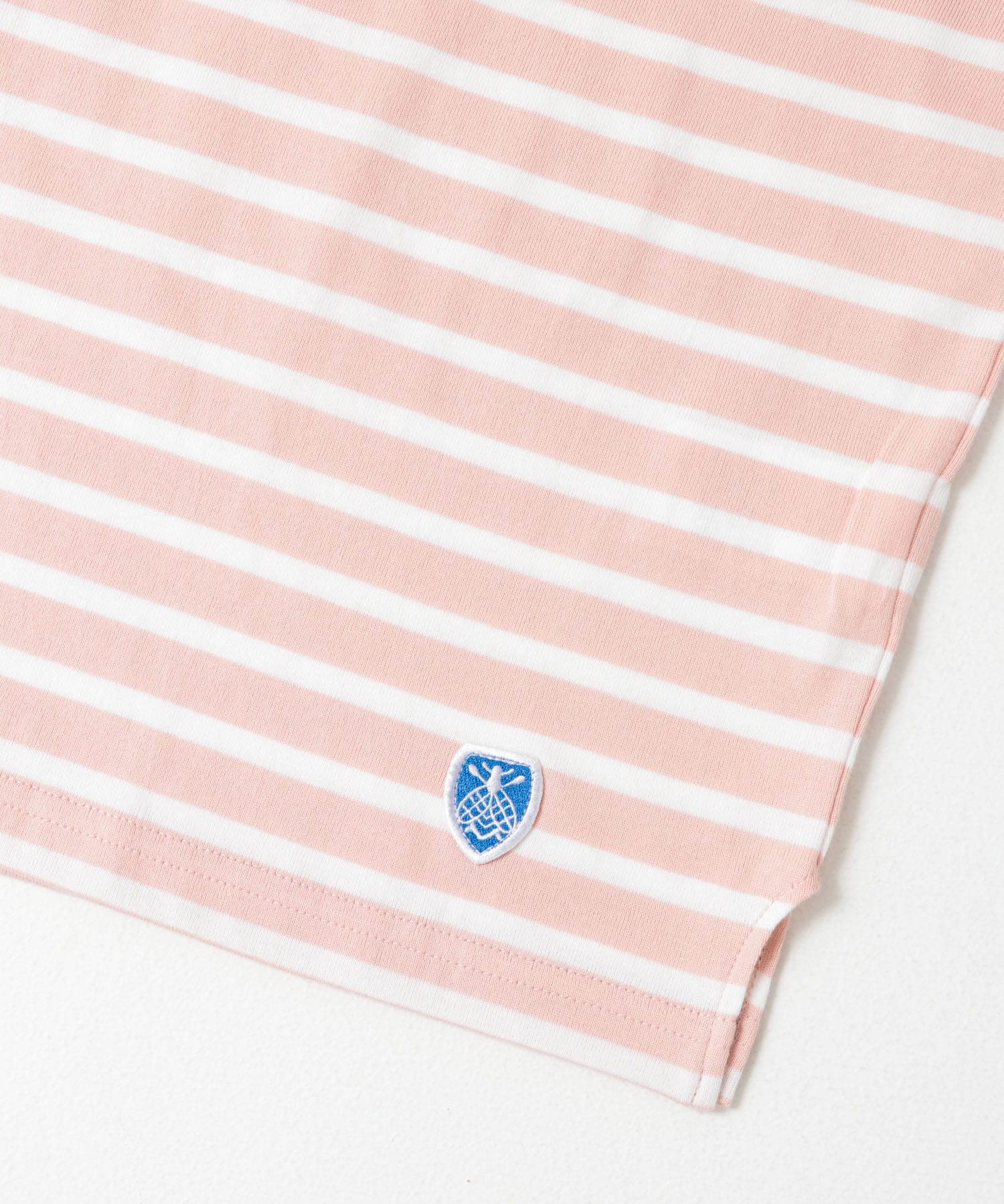 ORCIVAL　BOAT NECK SHORT-SLEEVE PULLOVER P.PINK WH 1