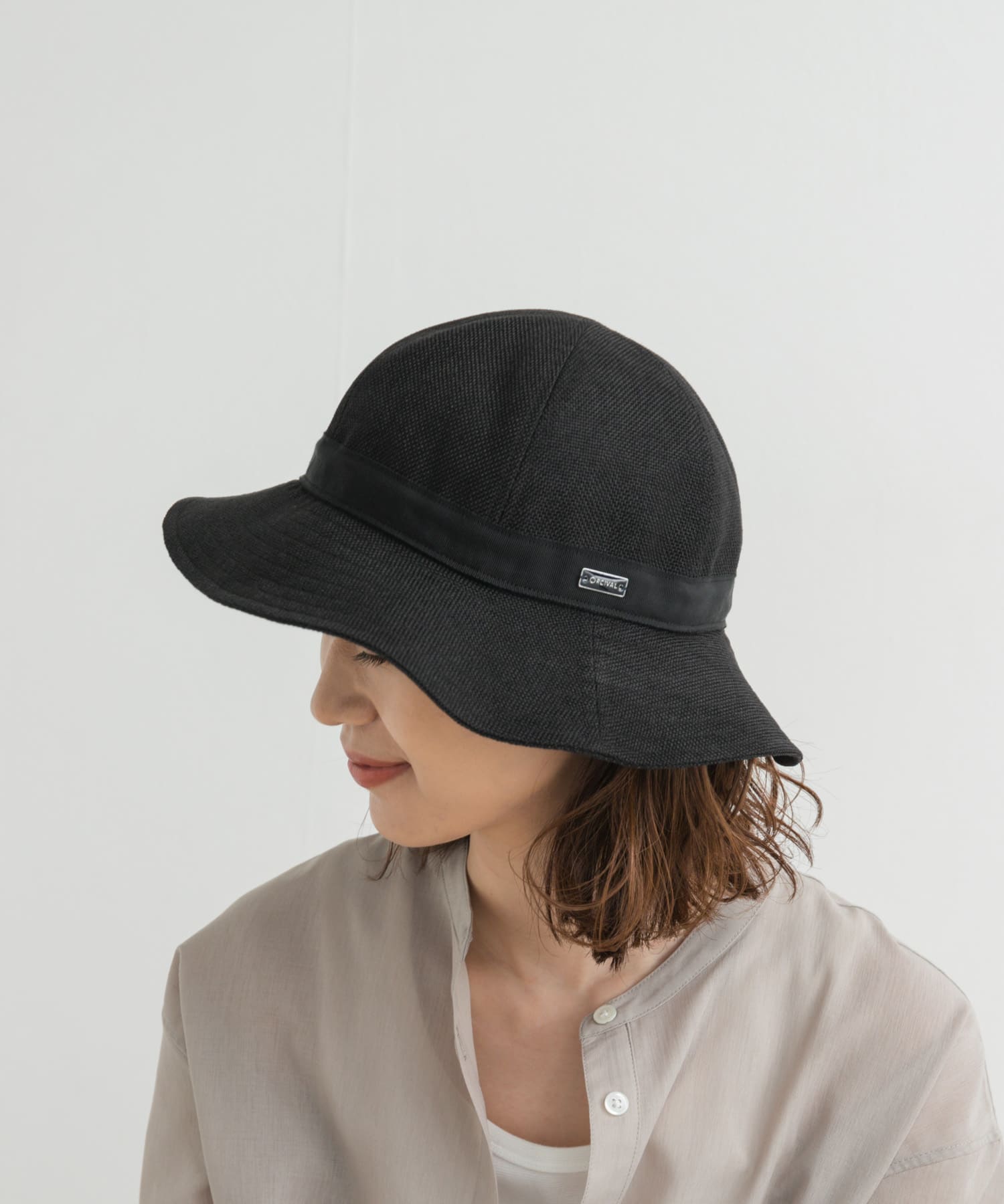 ORCIVAL　6PANEL NATURAL HAT BLACK one