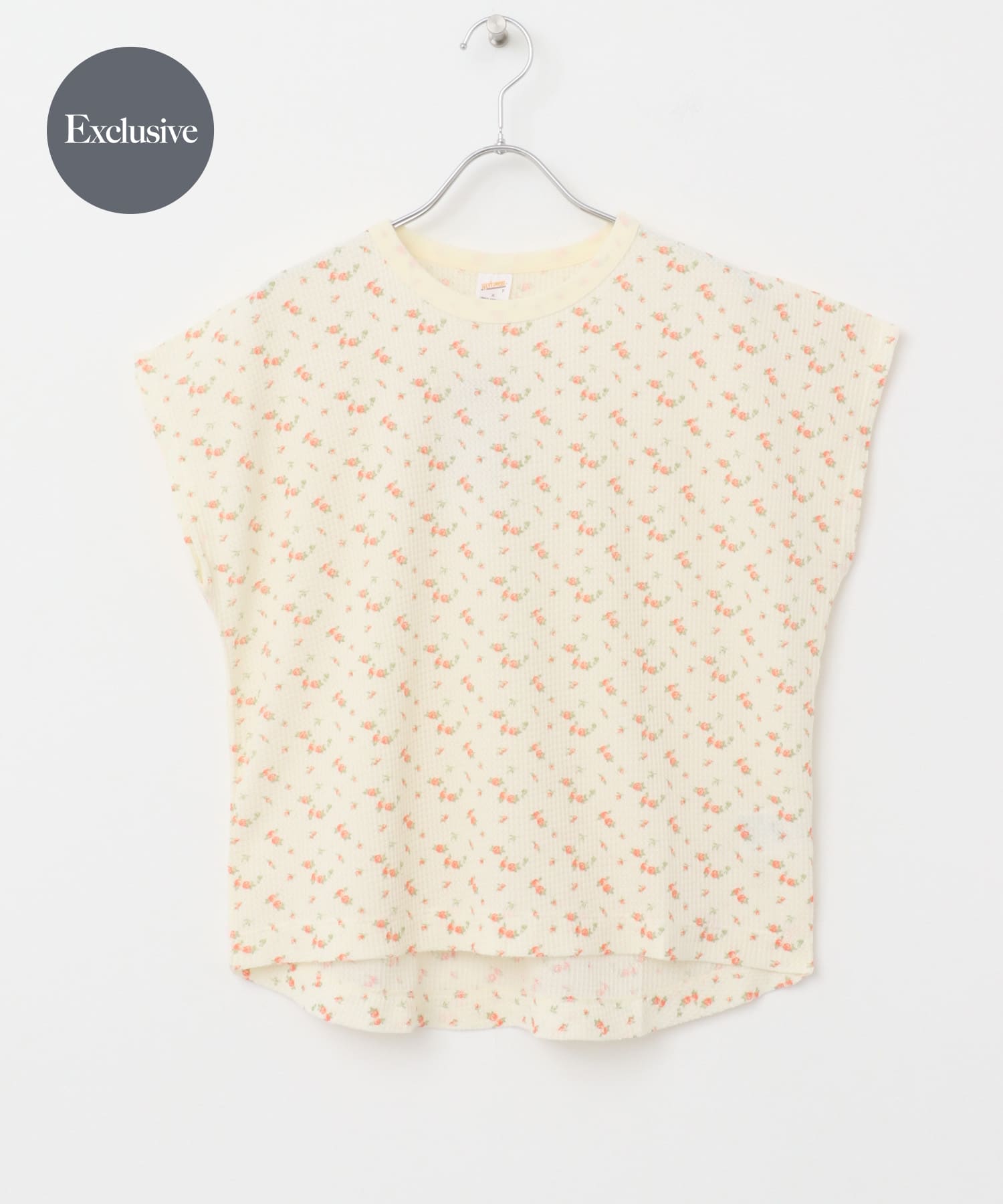 『別注』Sports Wear×DOORS　ワッフルフレンチスリーブTシャツ ivoflower one