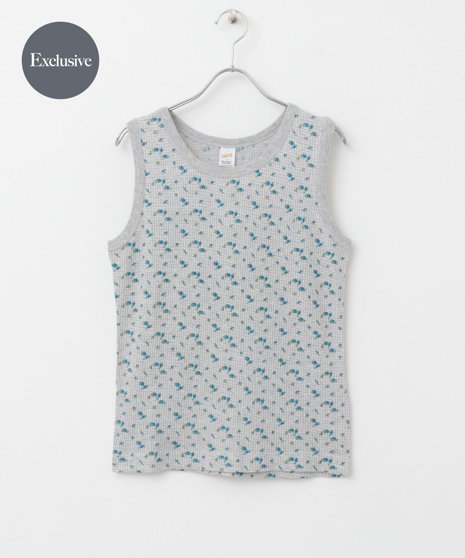 『別注』Sports Wear×DOORS　ワッフルタンクトップ grayflower one