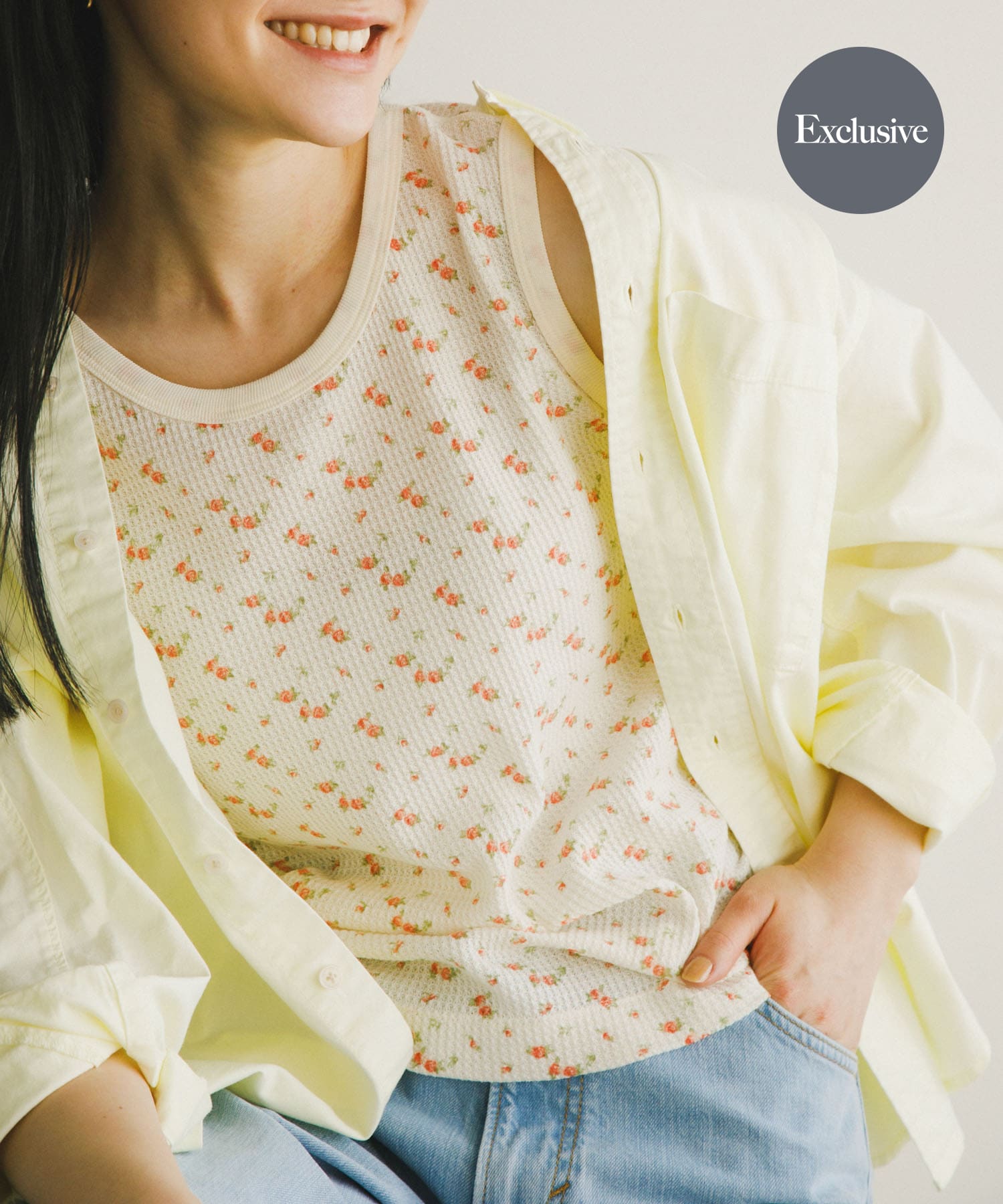 『別注』Sports Wear×DOORS　ワッフルタンクトップ ivoflower one