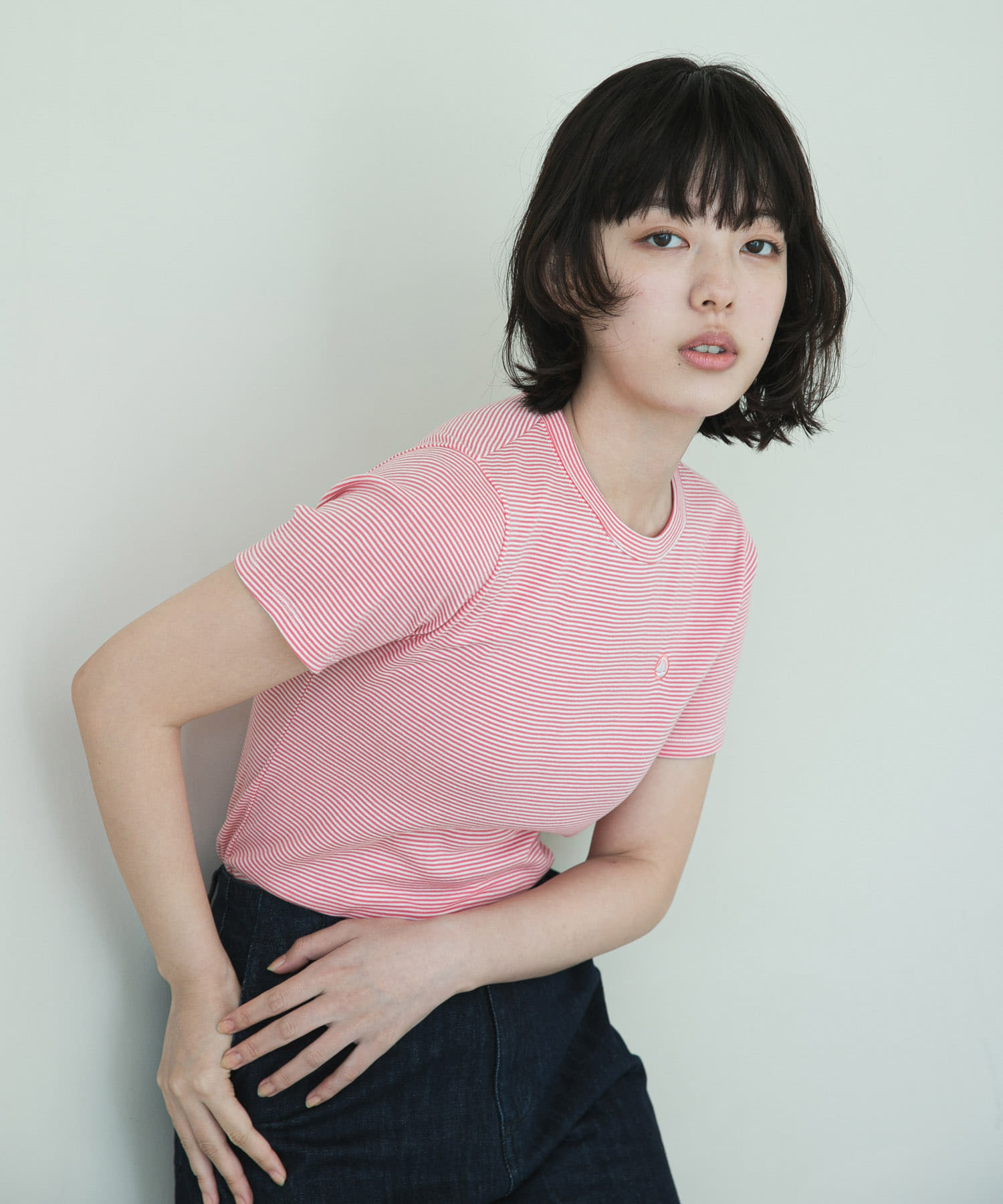 『別注』PETIT BATEAU×DOORS　embroideryt-shirts peo/marsh XS