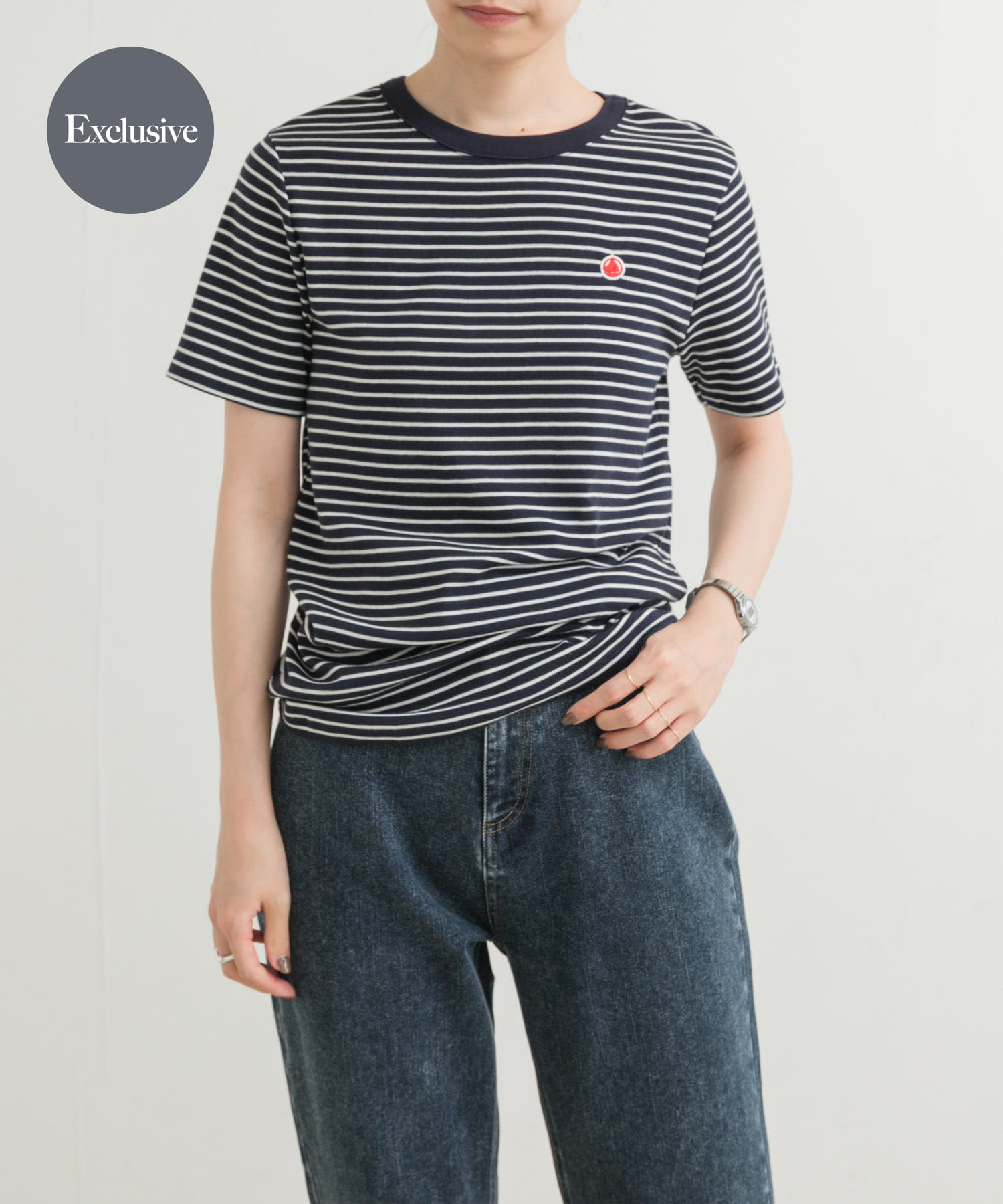 『別注』PETIT BATEAU×DOORS　embroideryt-shirts