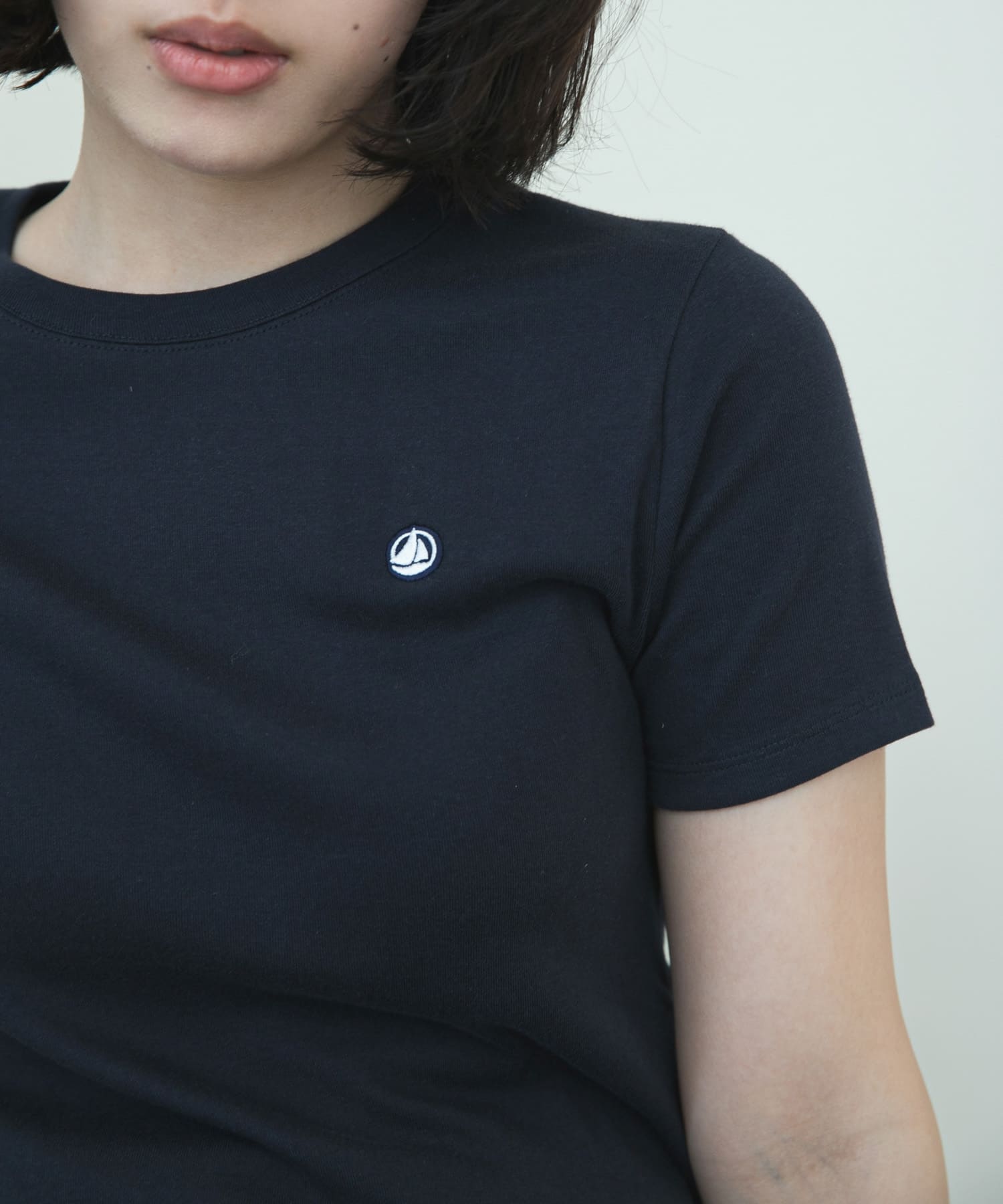 『別注』PETIT BATEAU×DOORS　embroideryt-shirts smoking XS