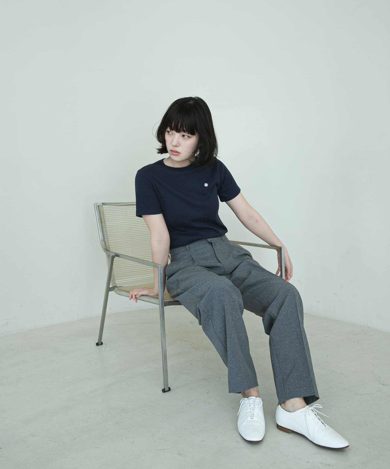 『別注』PETIT BATEAU×DOORS　embroideryt-shirts smoking XS