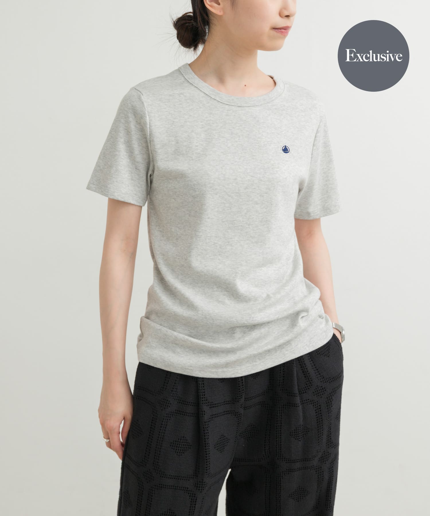 『別注』PETIT BATEAU×DOORS　embroideryt-shirts