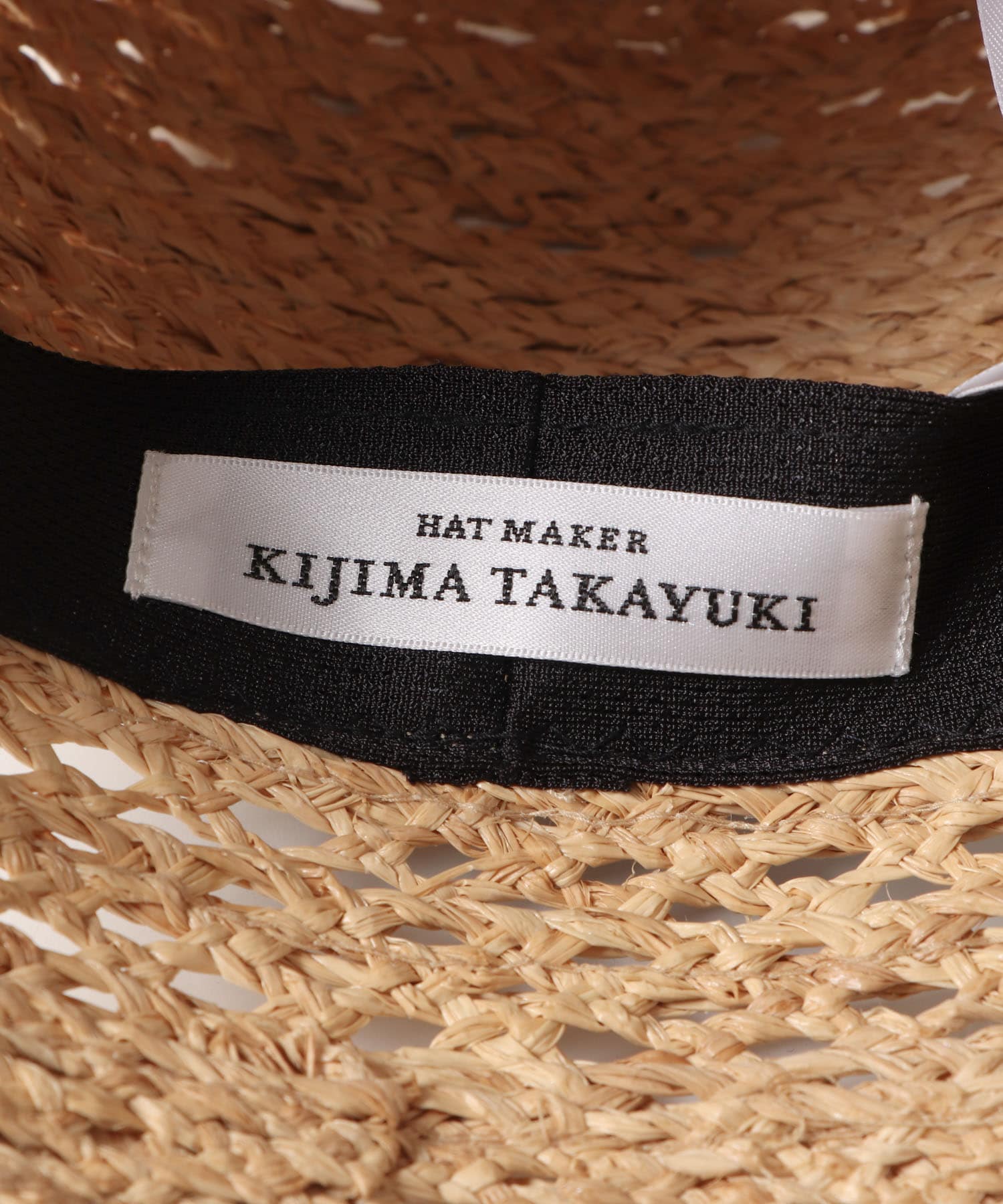 KIJIMA TAKAYUKI RAFFIA BRAID CROCHET HAT(57 BEG GREIGE