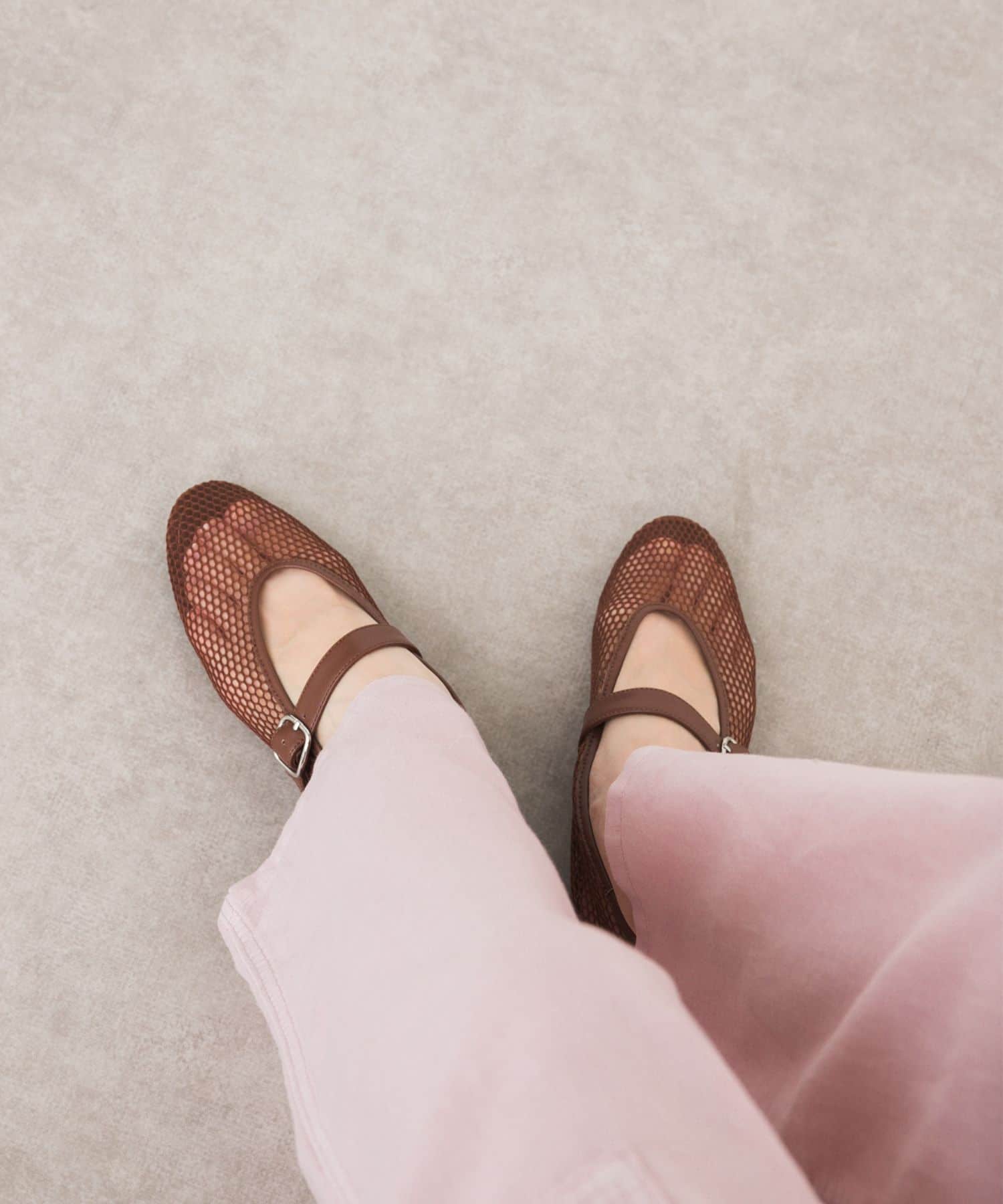 『別注』VELETTO×DOORS　メッシュストラップシューズ BROWN 36