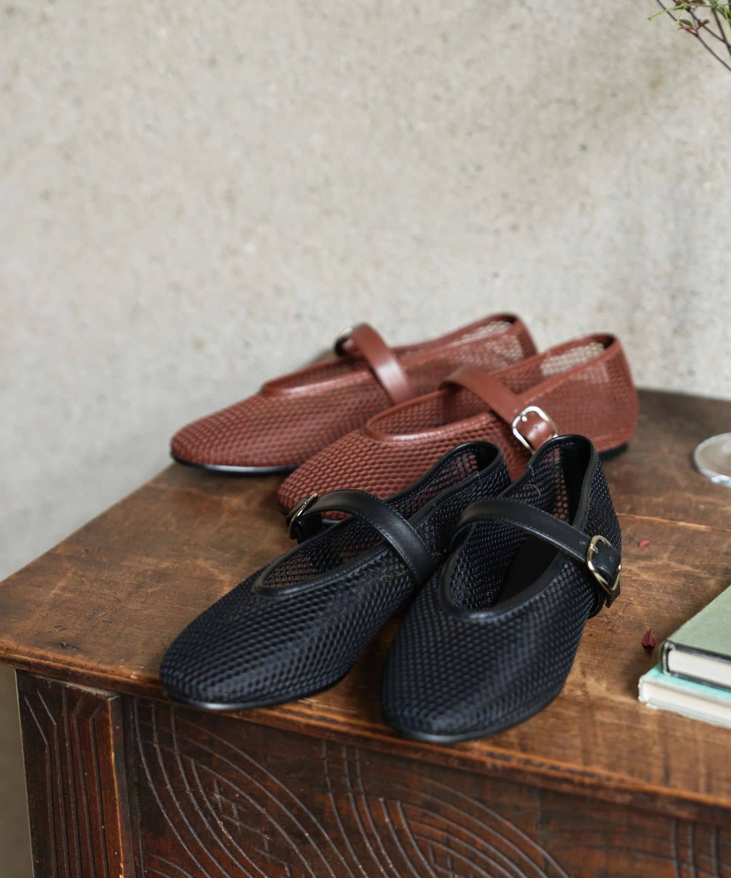 『別注』VELETTO×DOORS　メッシュストラップシューズ BROWN 36