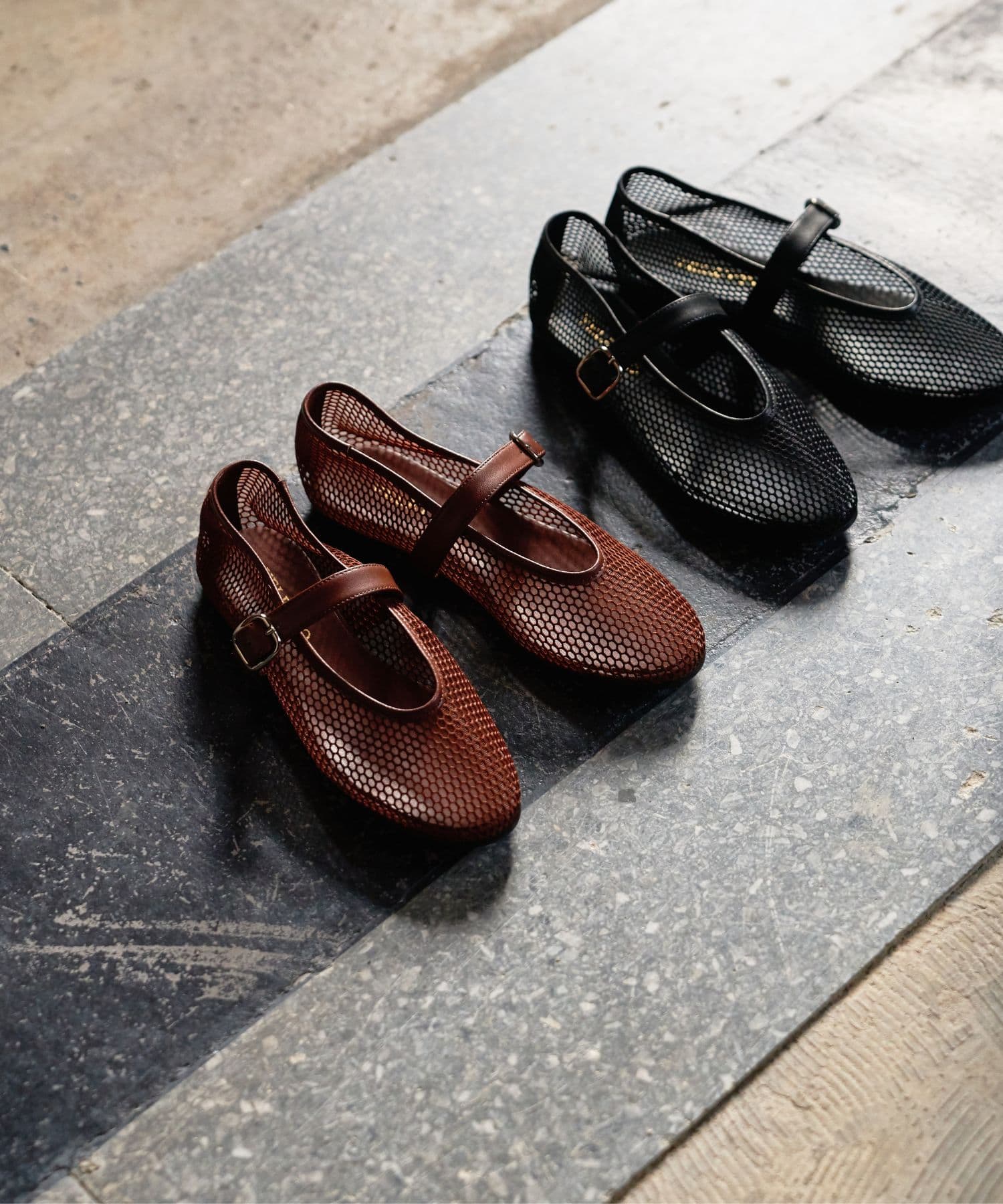 『別注』VELETTO×DOORS　メッシュストラップシューズ BROWN 36