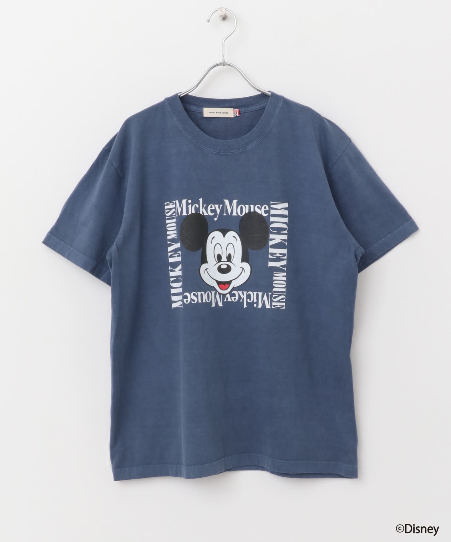 GOOD ROCK SPEED / MICKEY MOUSE / T-SHIRTS Lt.Navy one