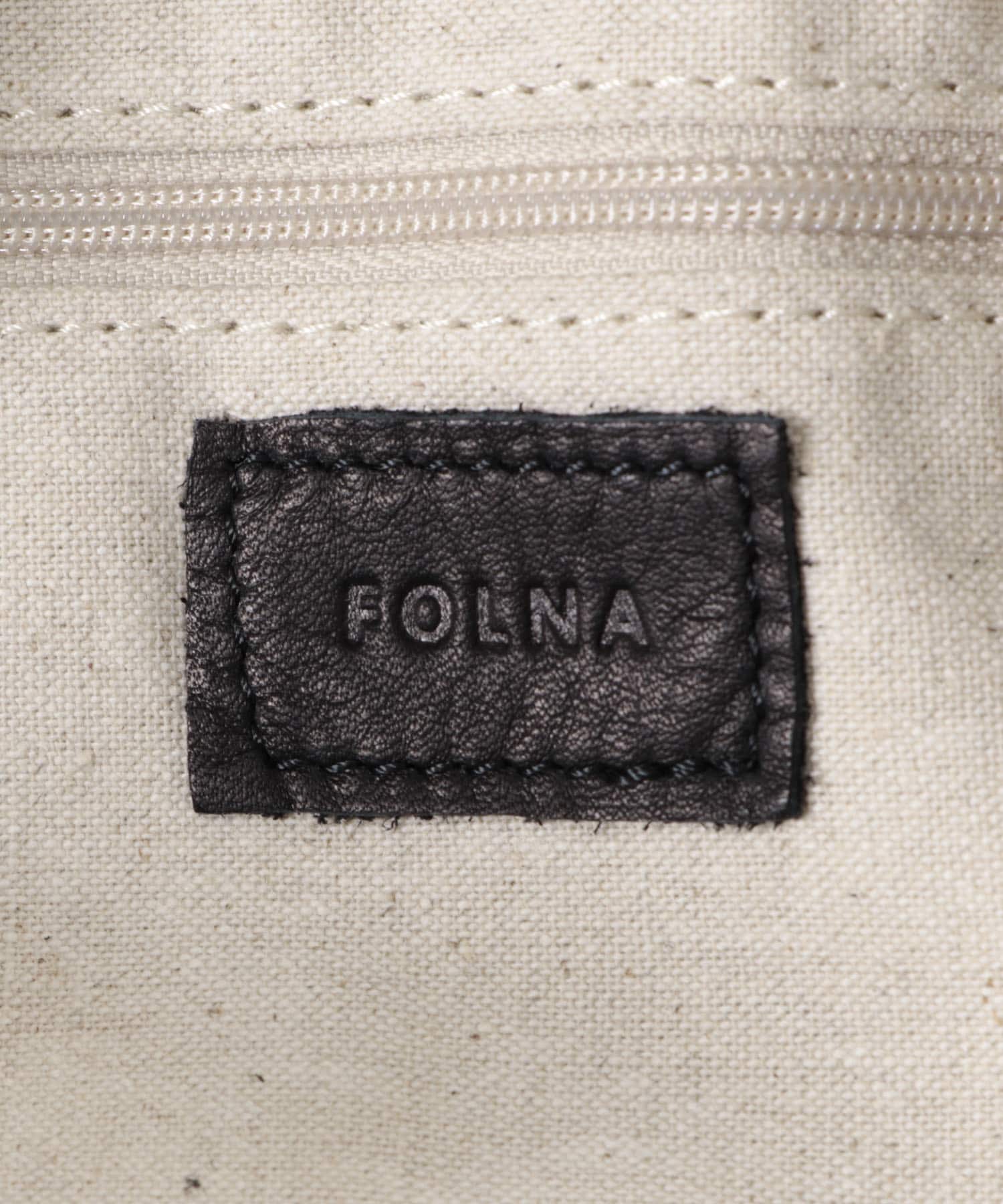 Folna　ソフトレザーボストンバッグ BLACK one