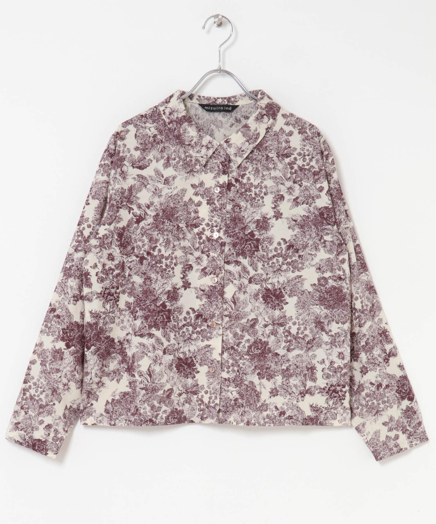 mizuiro ind　print basic shirts beige one
