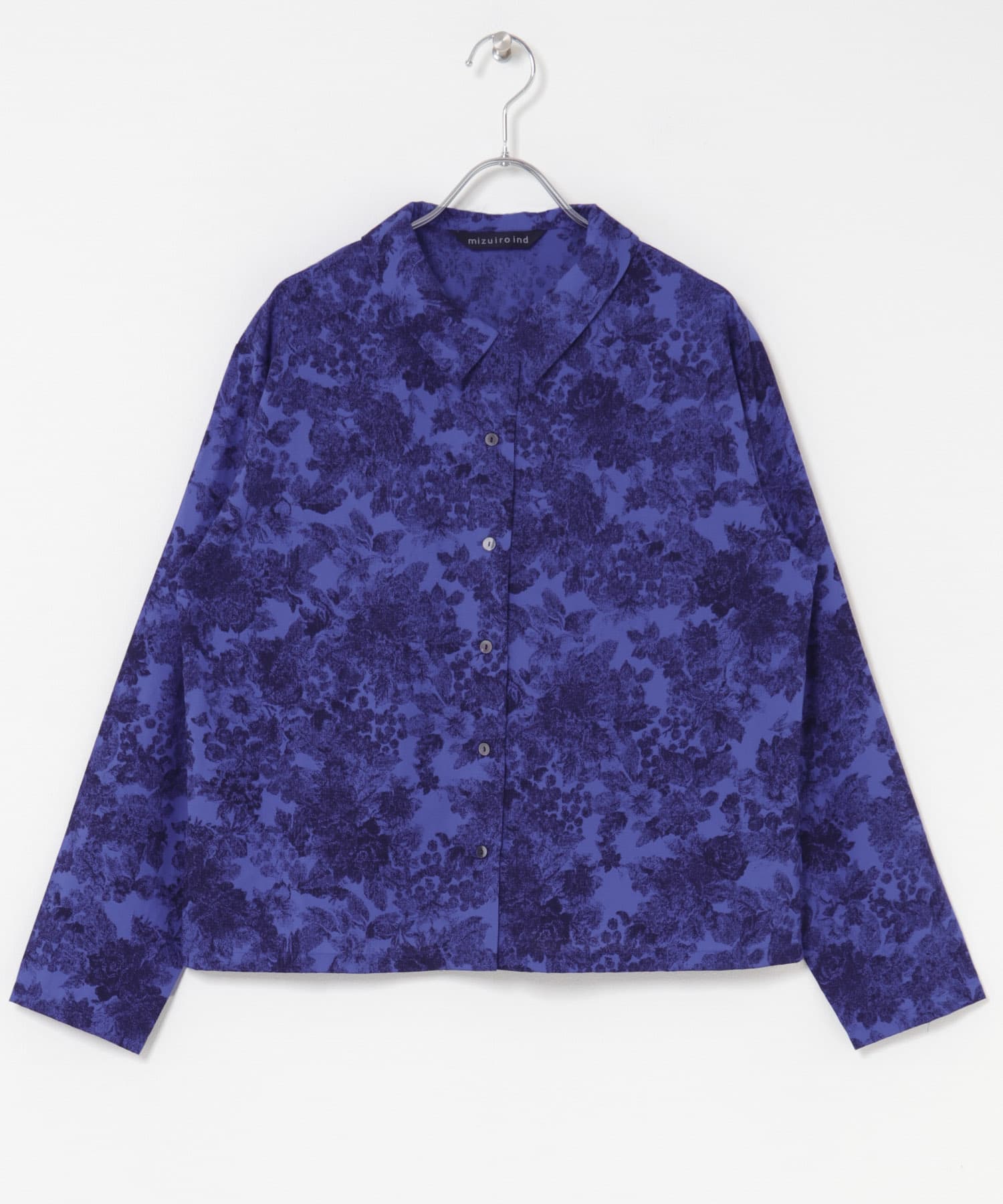 mizuiro ind　print basic shirts blue one