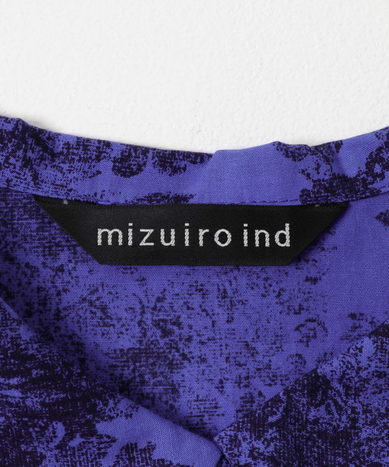 mizuiro ind　print basic shirts blue one