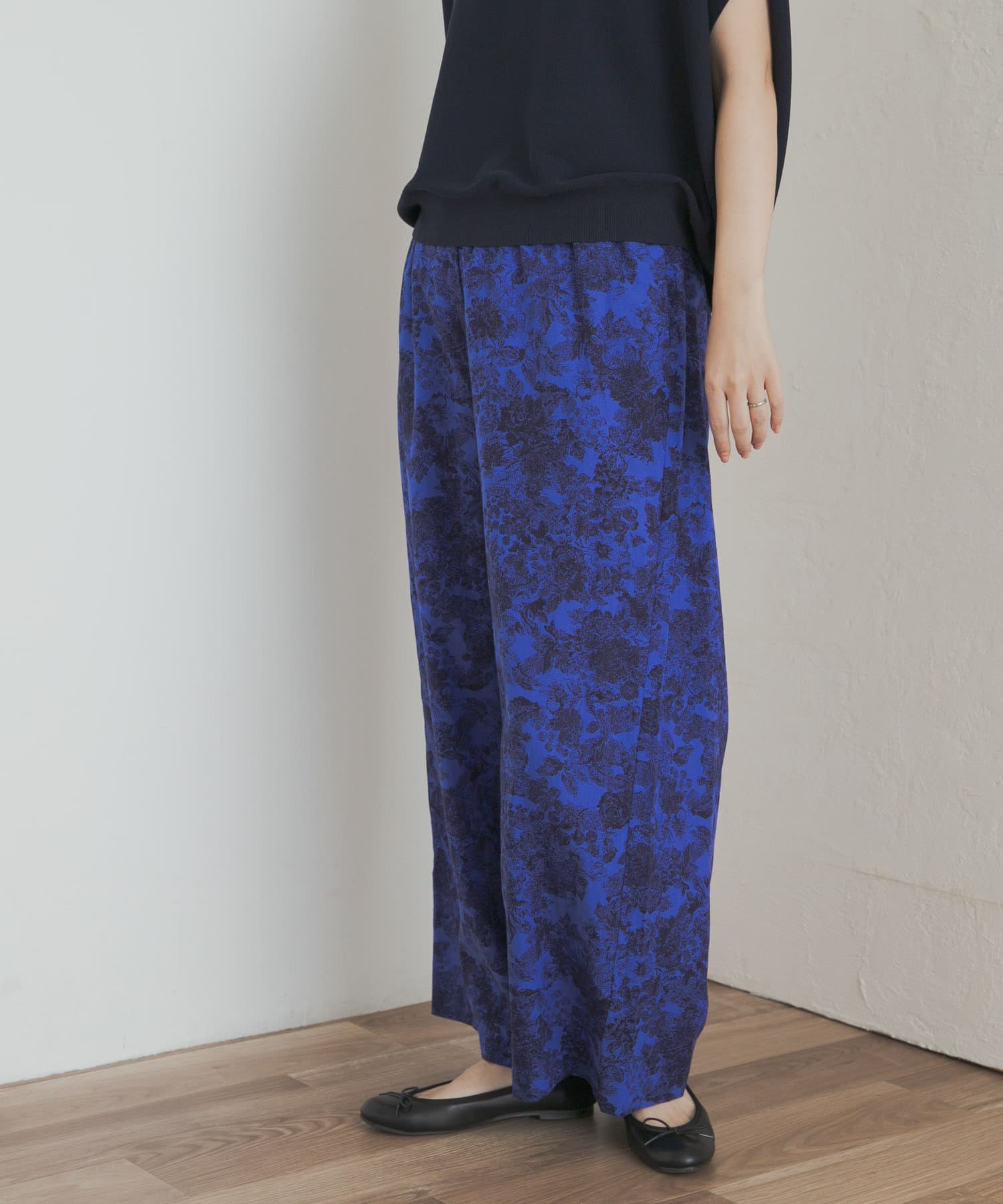 mizuiro ind　print easy pants