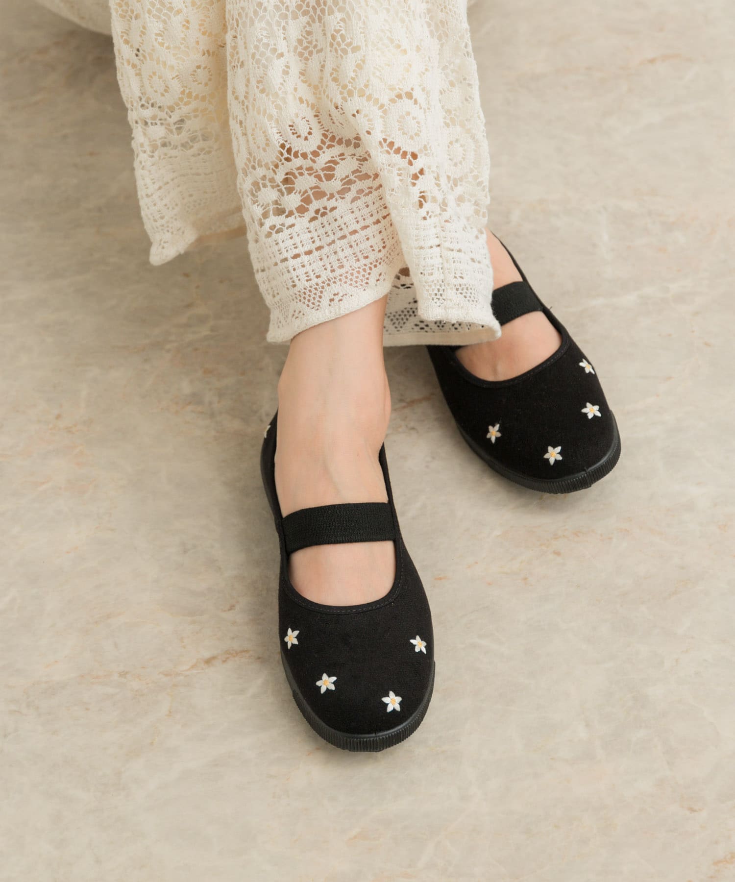 『別注』MOONSTAR×DOORS　刺繍BAND BALLET URD BLACK 23