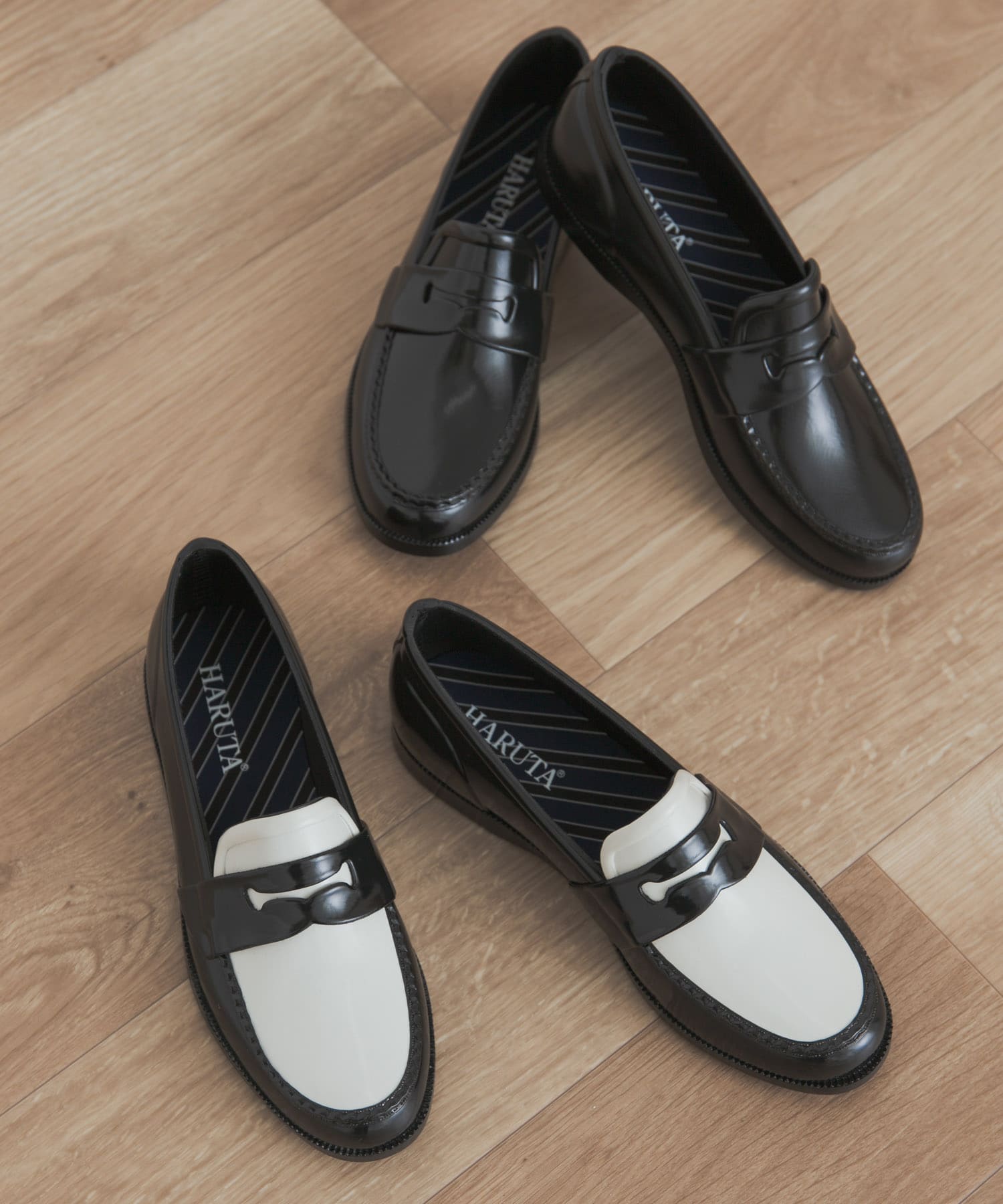 HARUTA　ラバーレインシューズ クロ S