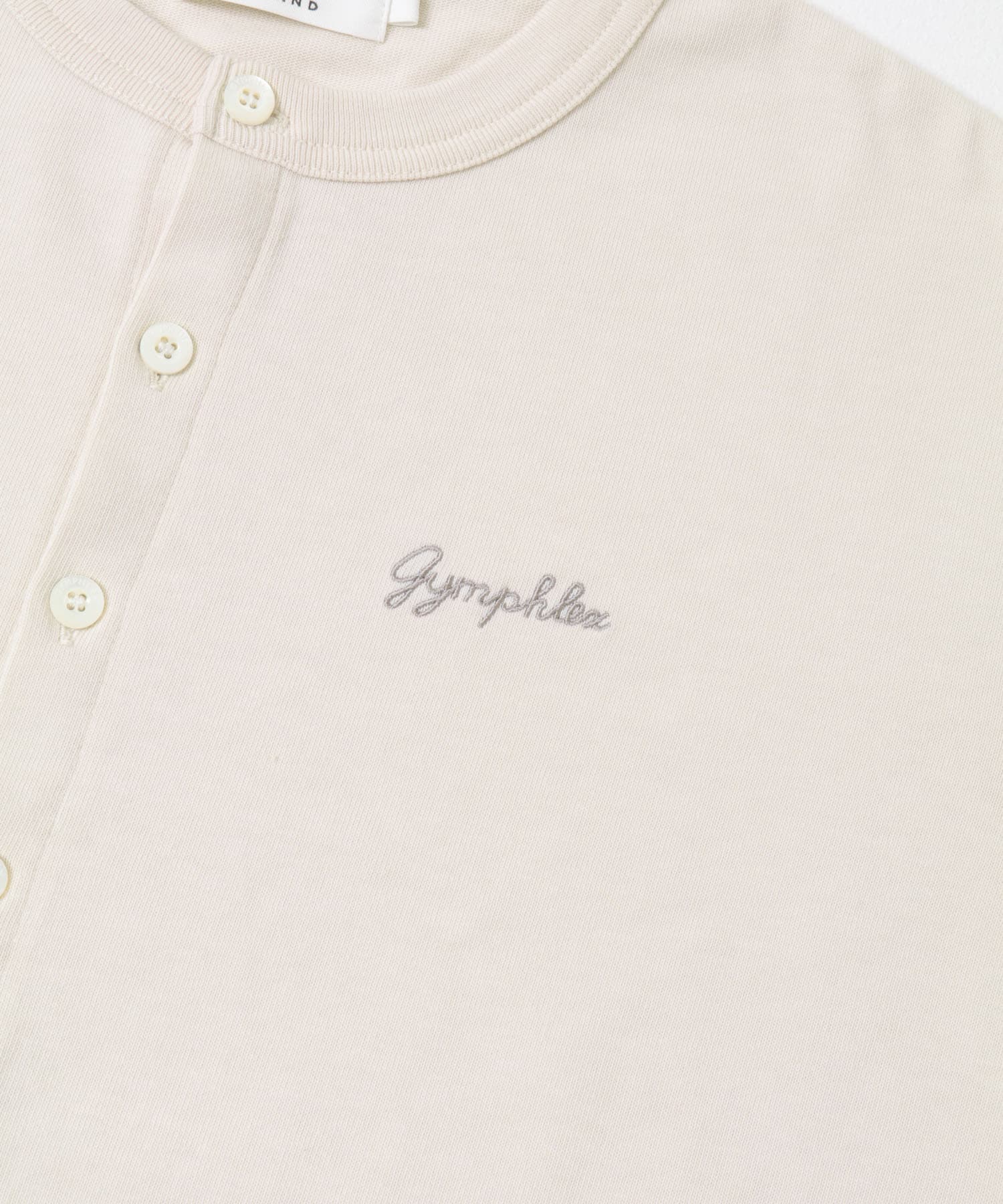 GYMPHLEX　SHORT CREW NECK CARDIGAN GREIGE 14
