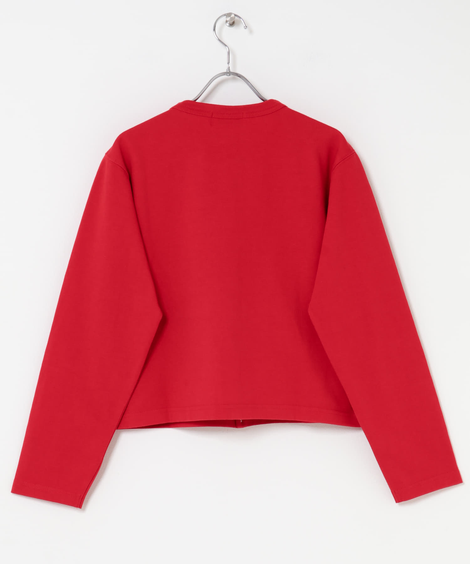 GYMPHLEX　SHORT CREW NECK CARDIGAN RED 14