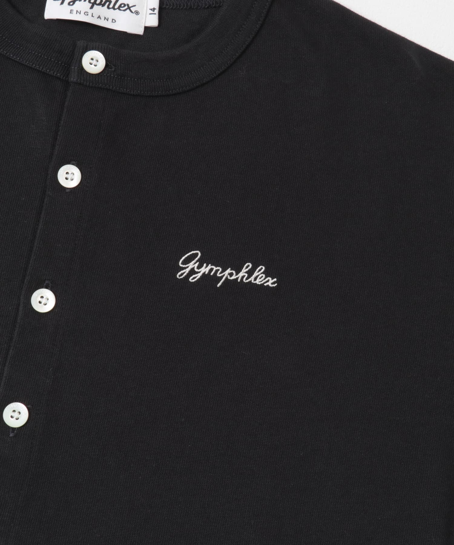 GYMPHLEX　SHORT CREW NECK CARDIGAN BLACK 14