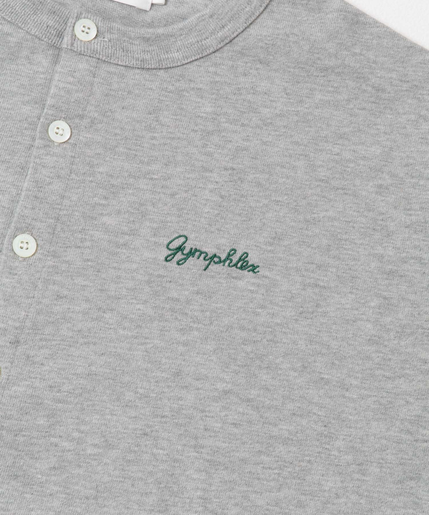 GYMPHLEX　SHORT CREW NECK CARDIGAN TOP GREY 14