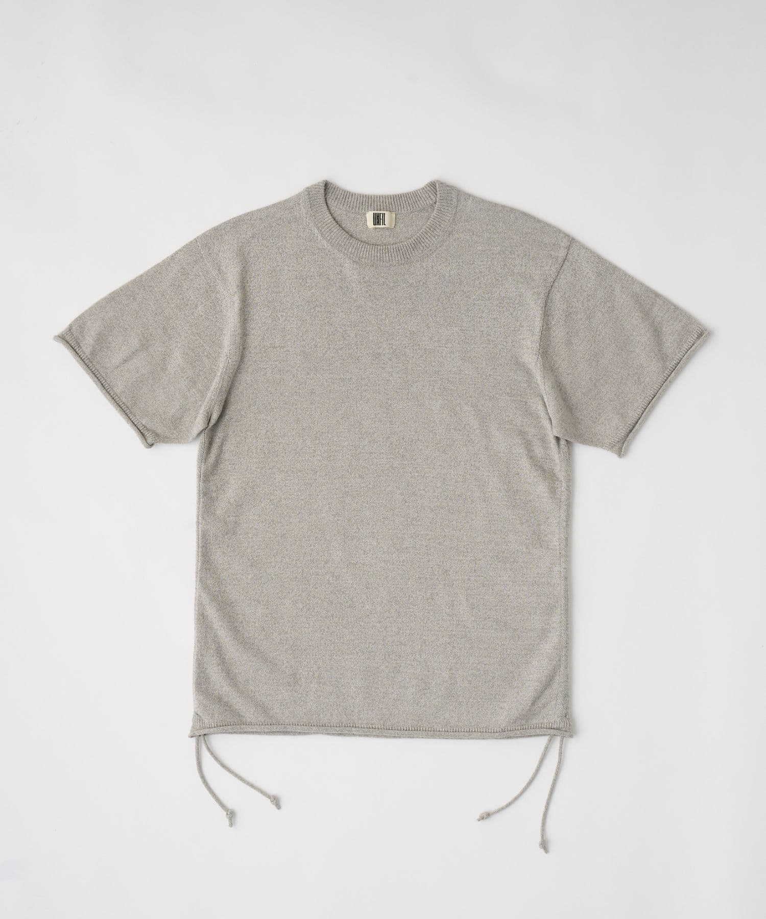 unfil　silkcotton short-sleeve gatherdpullover