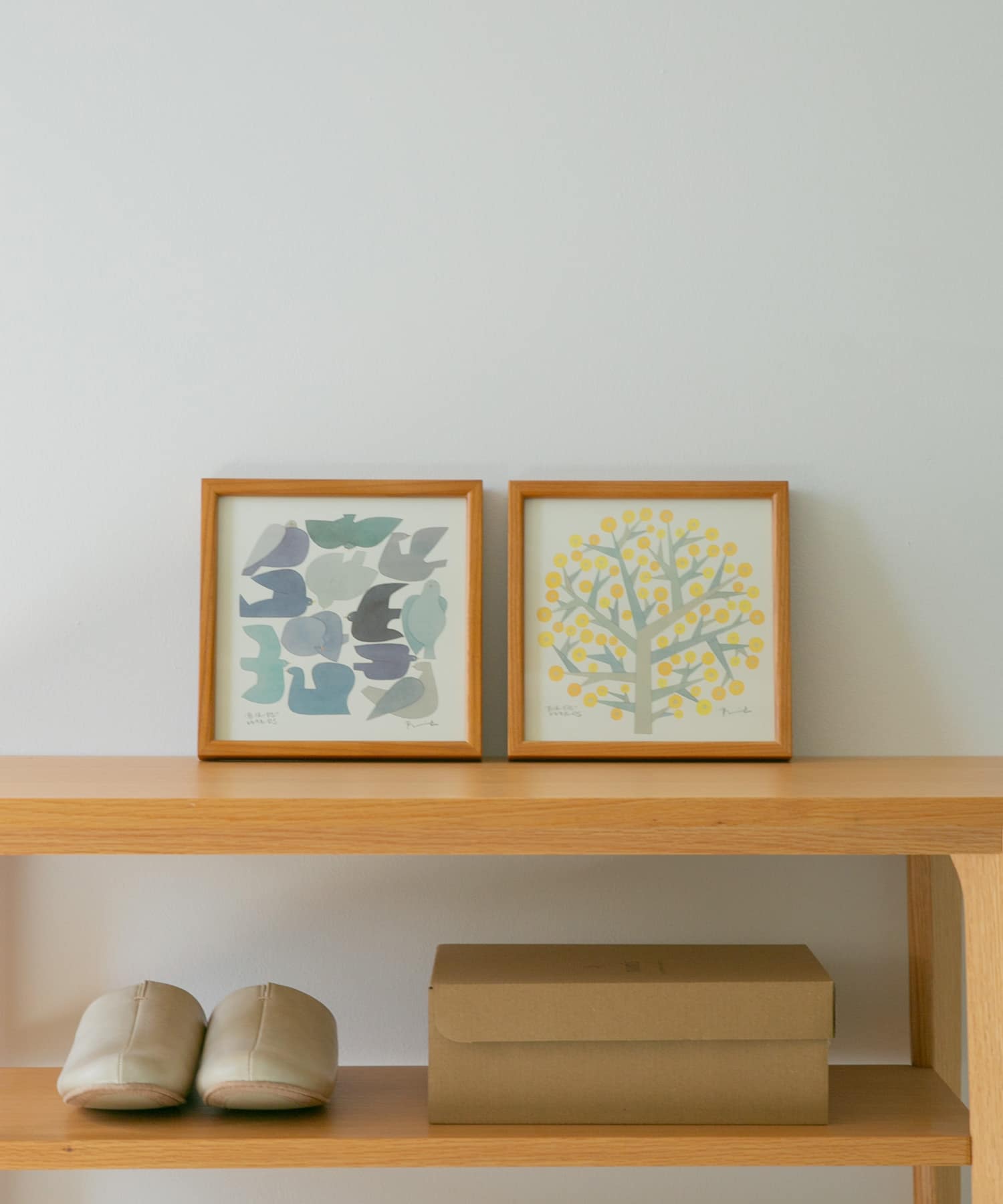BIRDS’WORDS　ポスター 20cm 額装タイプ(木製) BLUE BIRD -