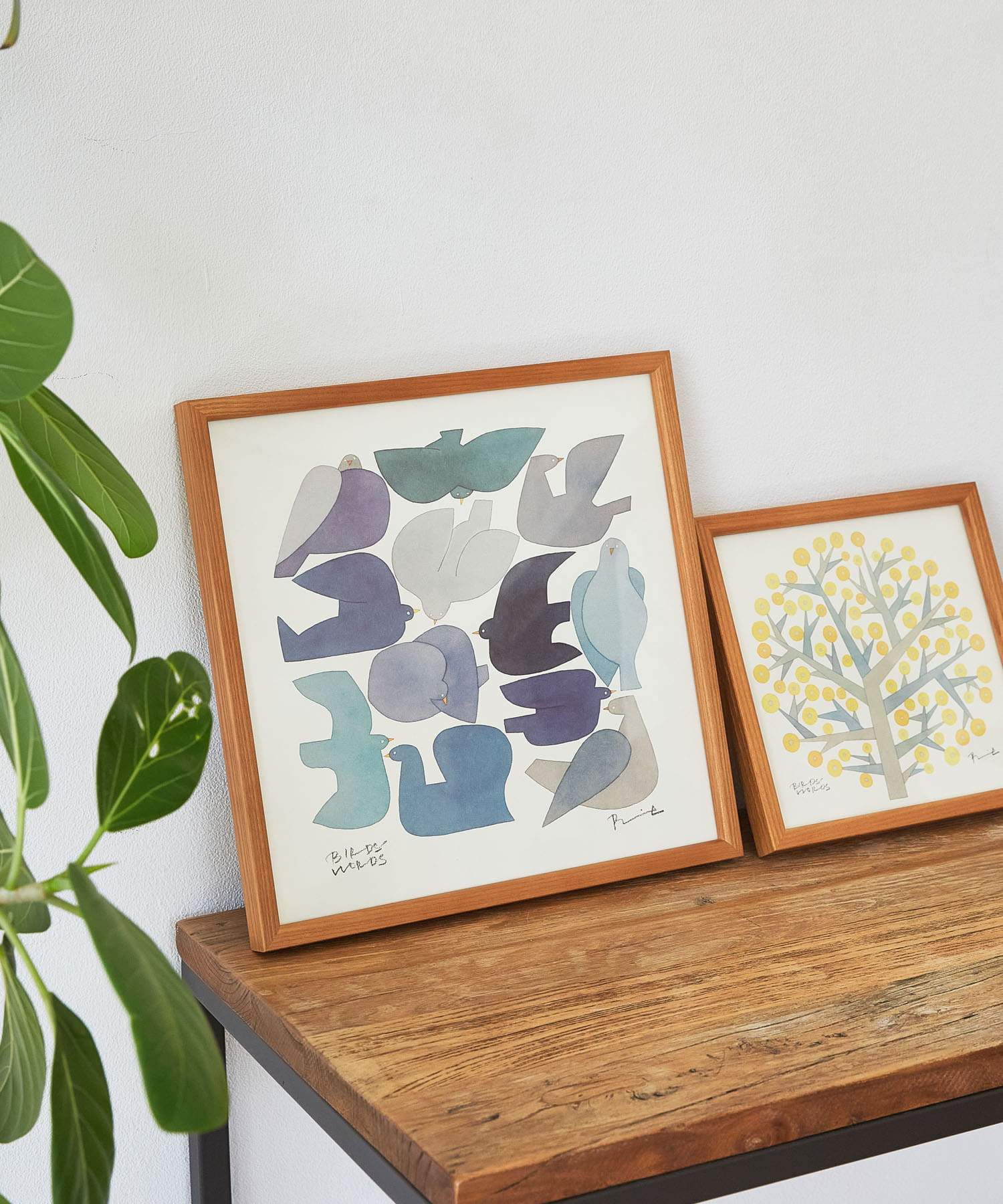 BIRDS’WORDS　ポスター 30cm 額装タイプ(木製) BLUE BIRD -