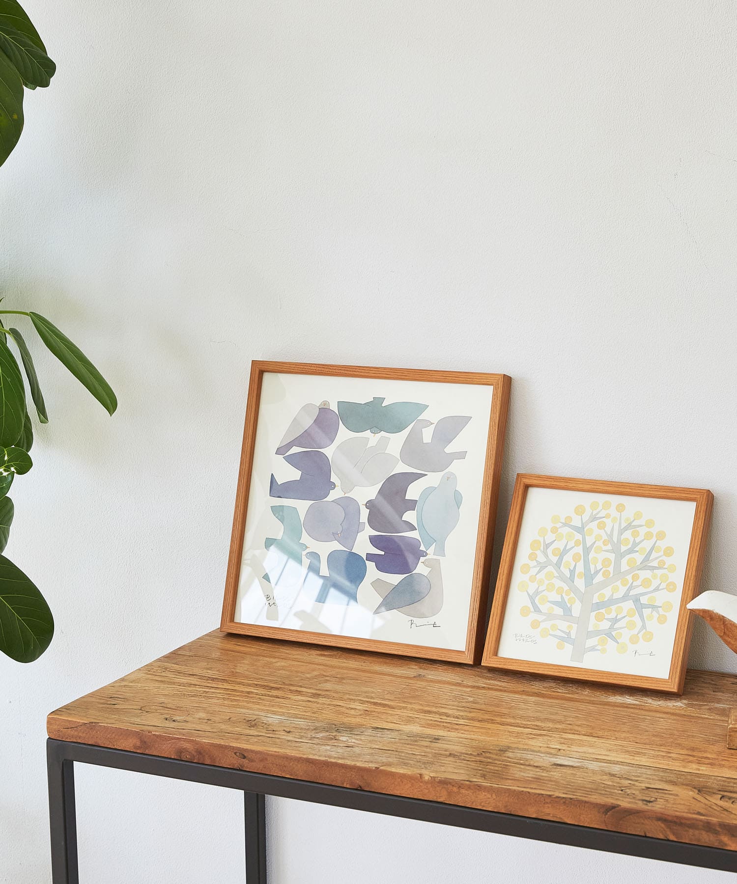 BIRDS’WORDS　ポスター 30cm 額装タイプ(木製) BLUE BIRD -