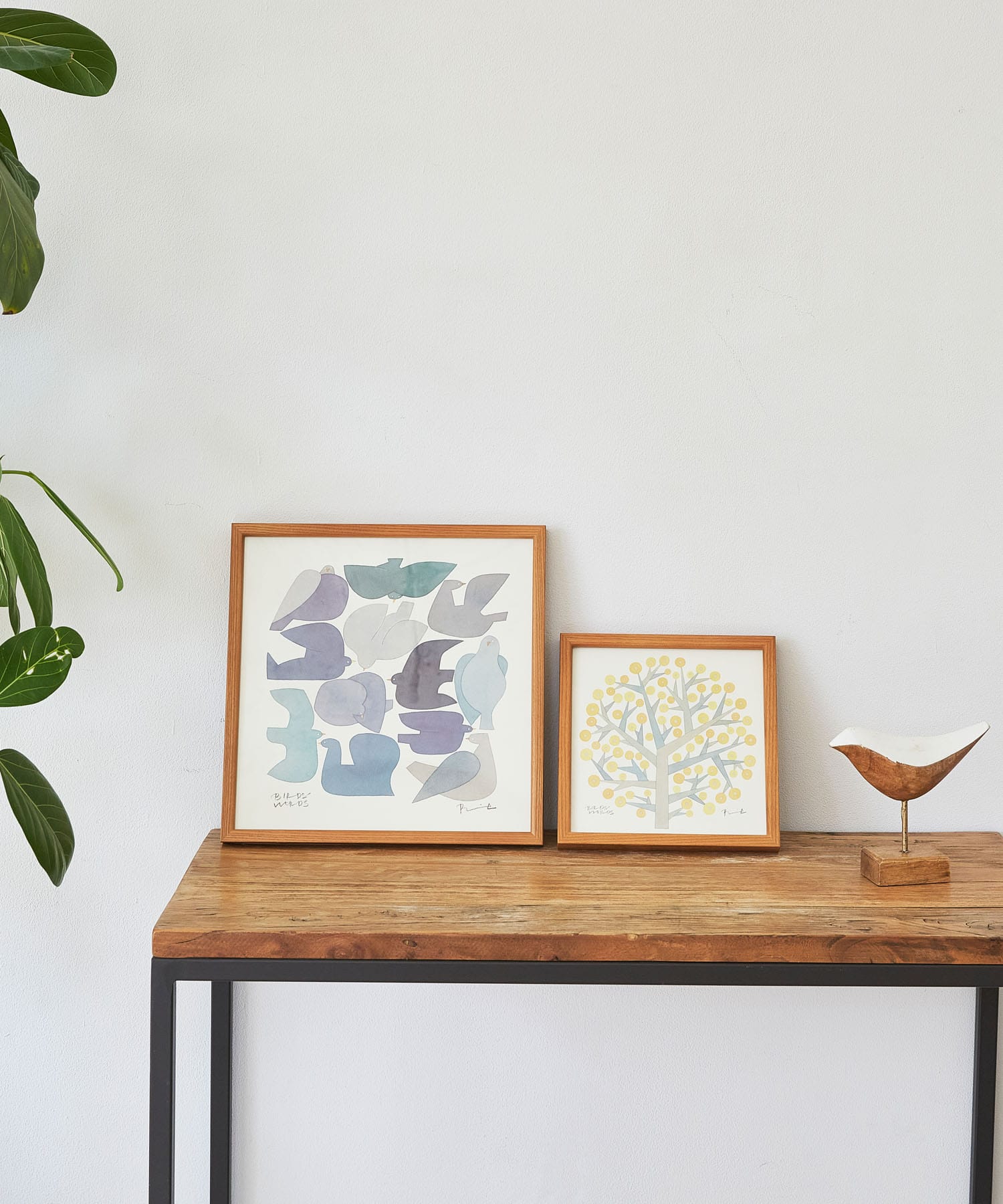 BIRDS’WORDS　ポスター 30cm 額装タイプ(木製) BLUE BIRD -