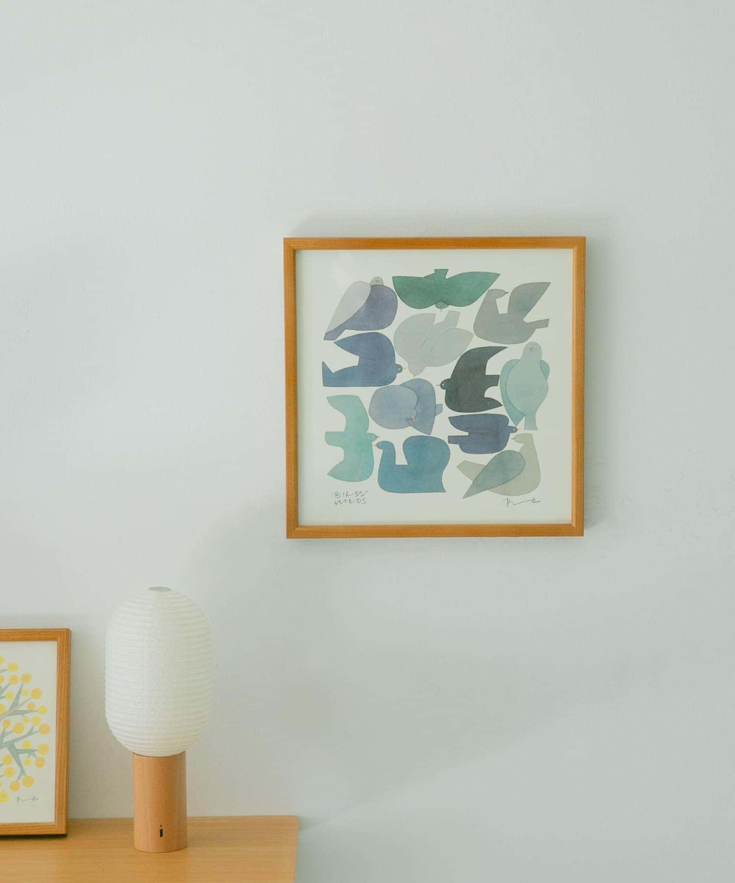 BIRDS’WORDS　ポスター 30cm 額装タイプ(木製) BLUE BIRD -