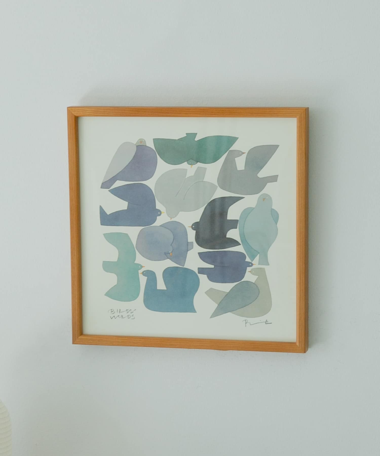 BIRDS’WORDS　ポスター 30cm 額装タイプ(木製) BLUE BIRD -