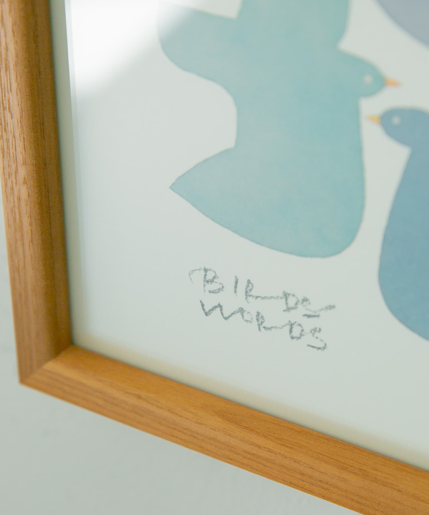 BIRDS’WORDS　ポスター 30cm 額装タイプ(木製) BLUE BIRD -