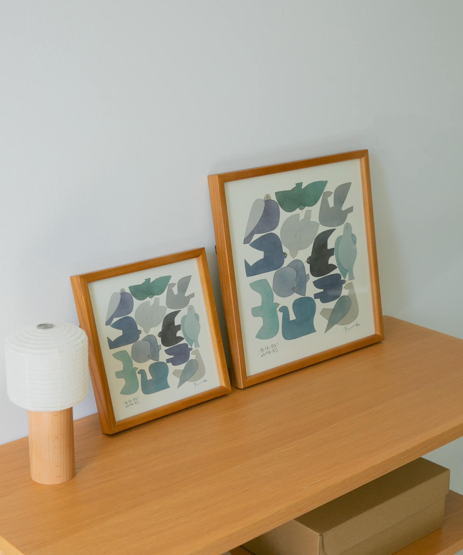 BIRDS’WORDS　ポスター 30cm 額装タイプ(木製) BLUE BIRD -