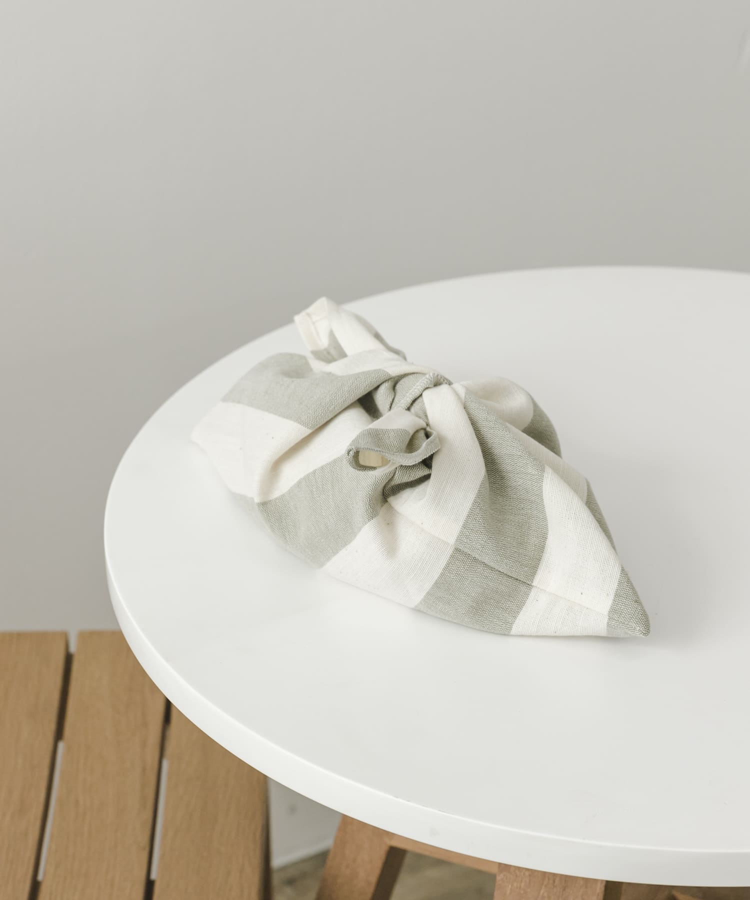 F/style　亀田縞の弁当包み 生成×若草 -