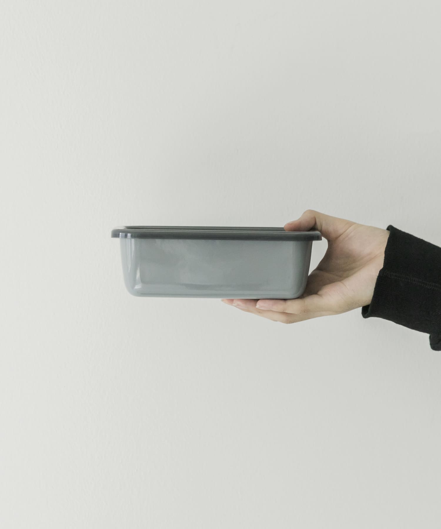 『WEB限定』野田琺瑯　+グレー レクタングル深型M グレー M