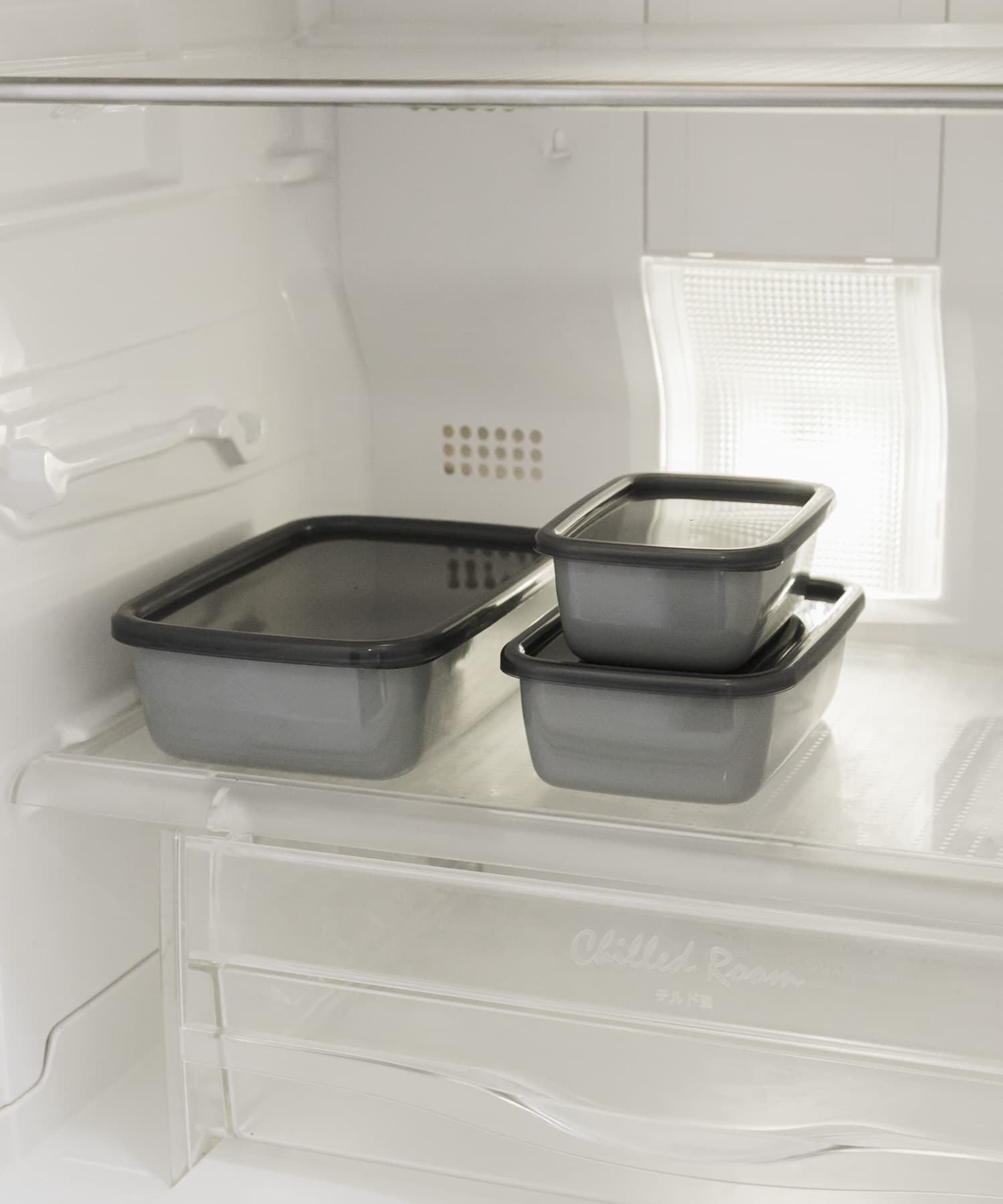 『WEB限定』野田琺瑯　+グレー レクタングル深型M グレー M