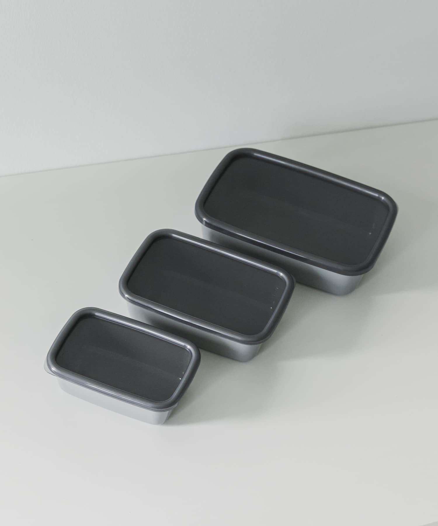 『WEB限定』野田琺瑯　+グレー レクタングル深型M グレー M